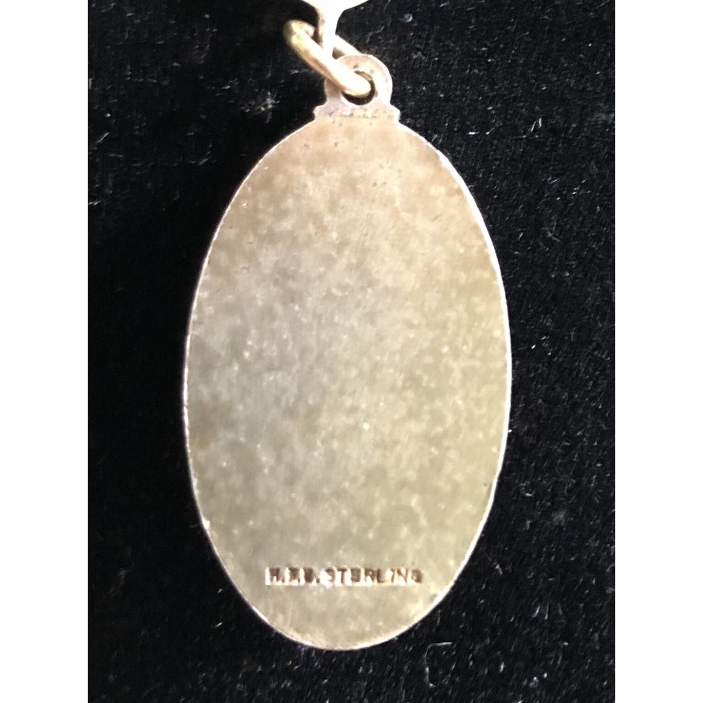 Antique Harry F. Barrows Sterling St. Christopher Medal Pendant Charm