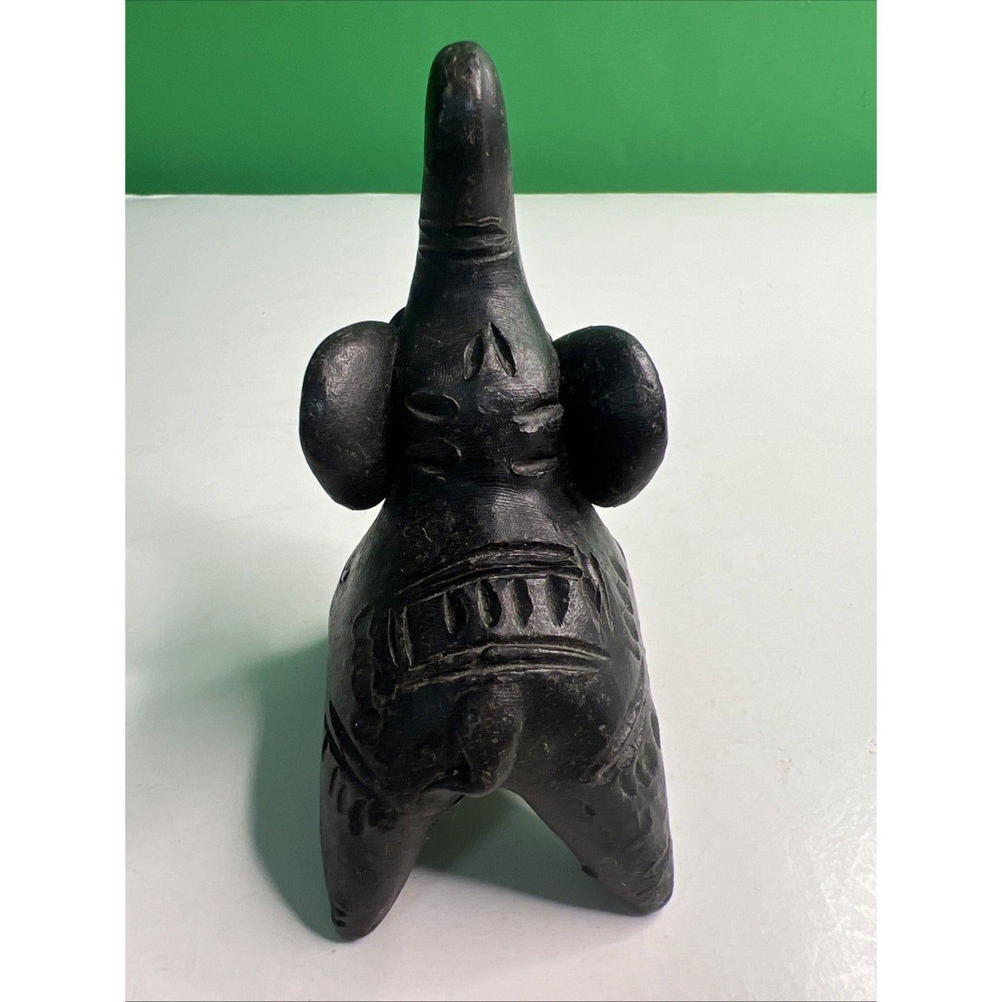 Black Clay Barro Negro Elephant From Oaxaca Mexico Handmade Detailed Good Luck