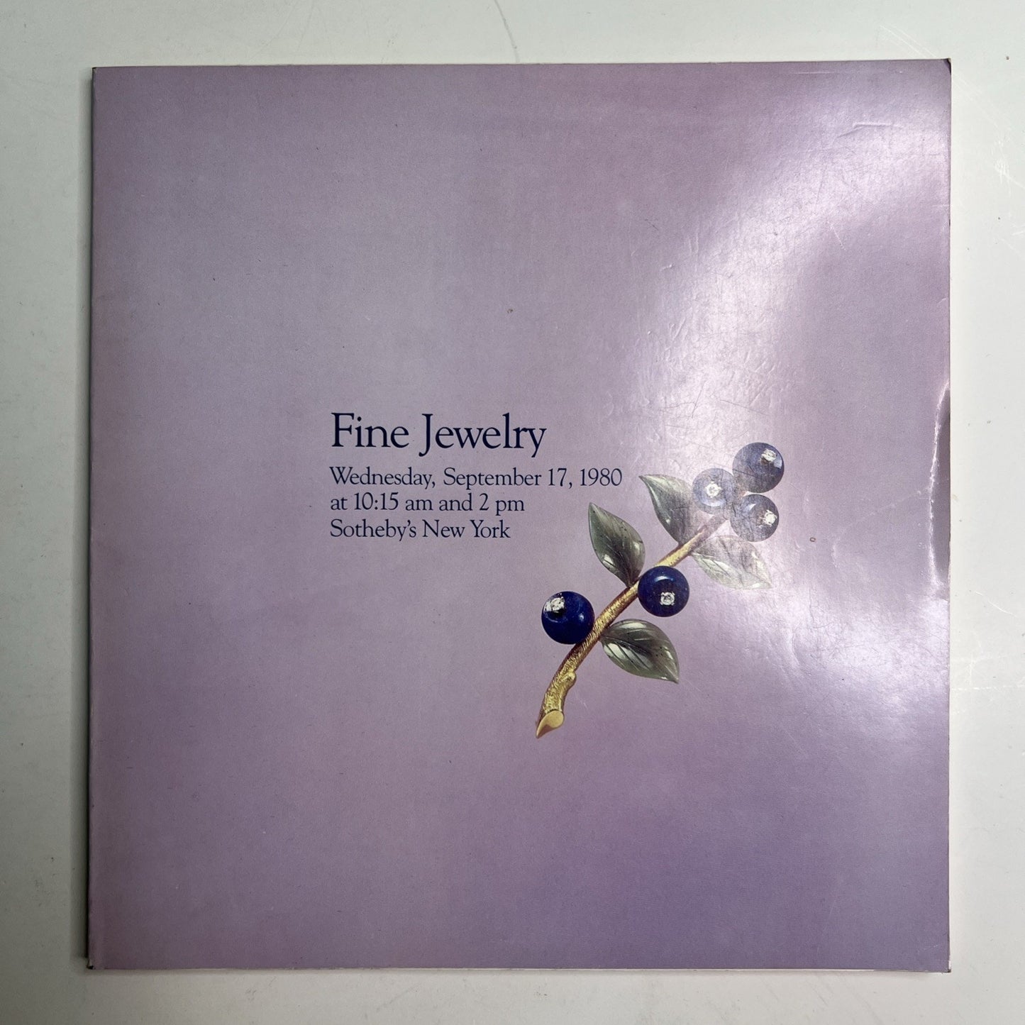 Sotheby’s New York Auction Catalog September 17, 1980 Fine Jewelry