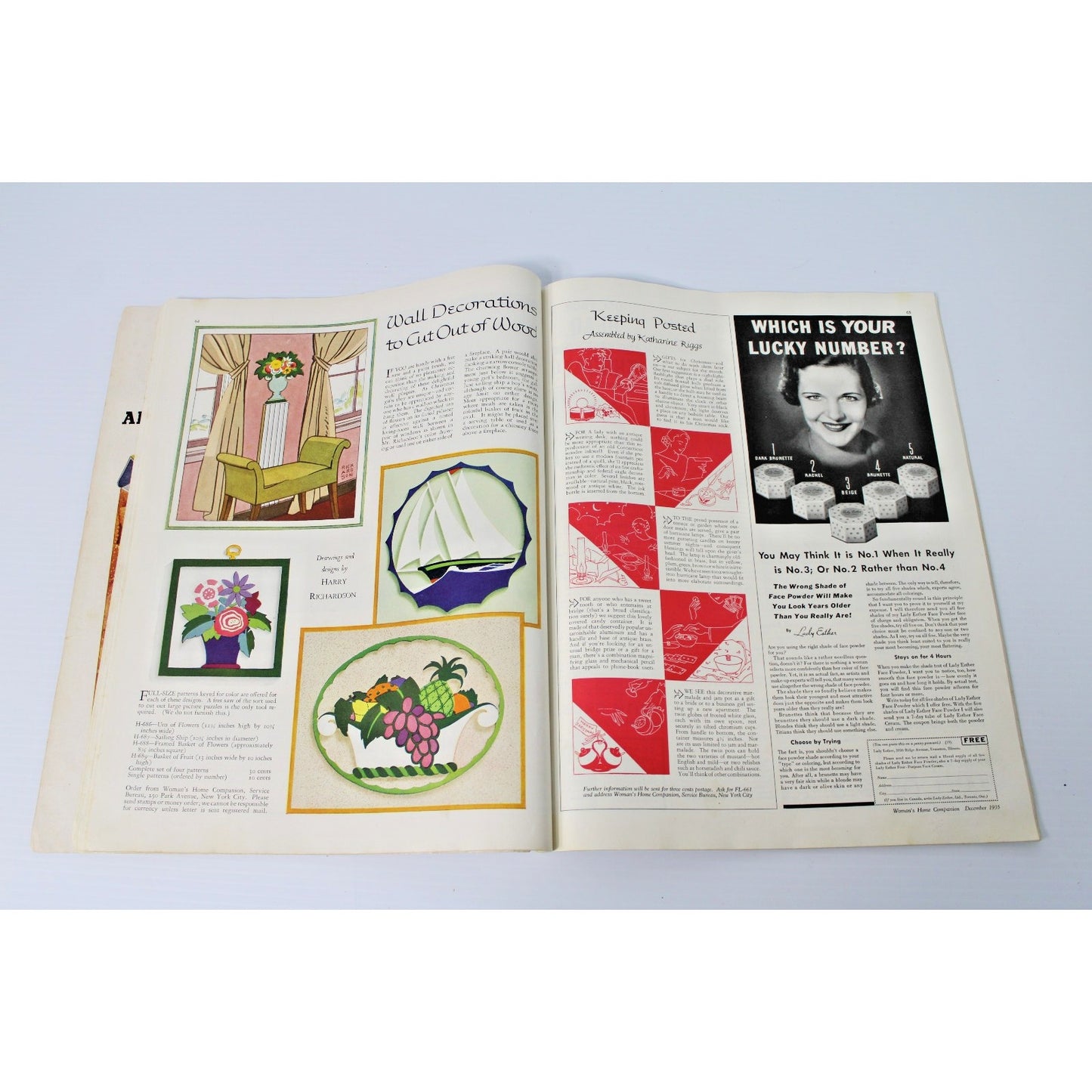 1935 December Vintage Woman's Home Companion- Upton Sinclair, Pearl Buck