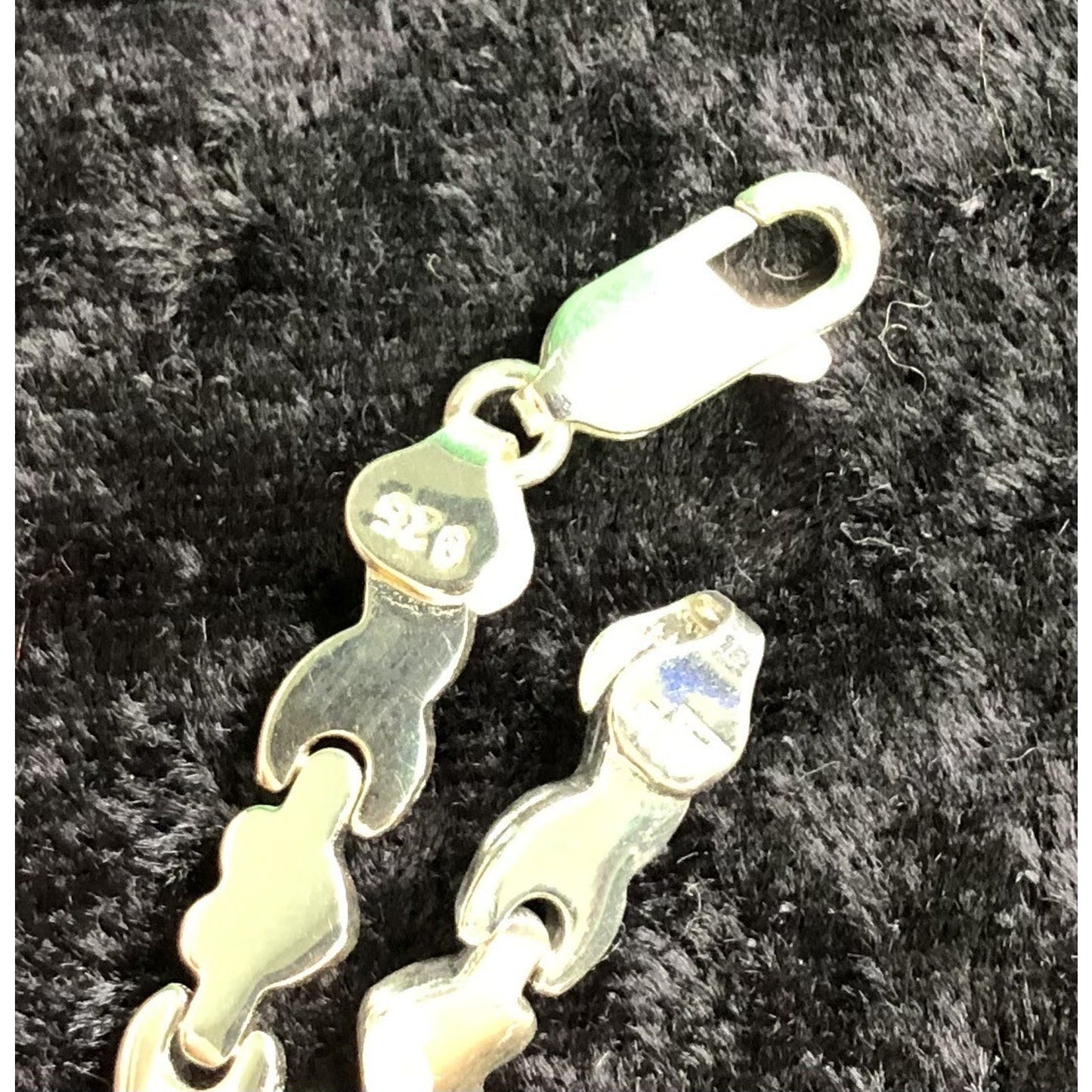 Sterling Silver Heart Twist Link Tennis Style 8 Inch Bracelet Lobster Claw Clasp