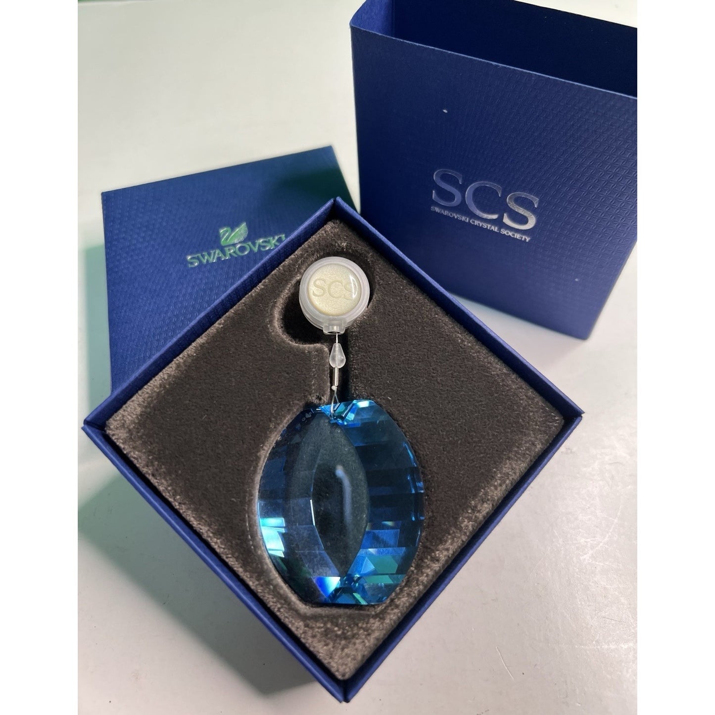 Swarovski SCS 2012 Event Aqua Window Gem 1129996 NIB Ornament