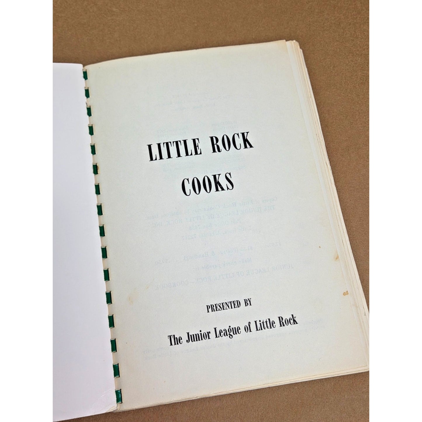 Vintage 1980 Little Rock Cooks Cookbook - Junior League of Little Rock Arkansas