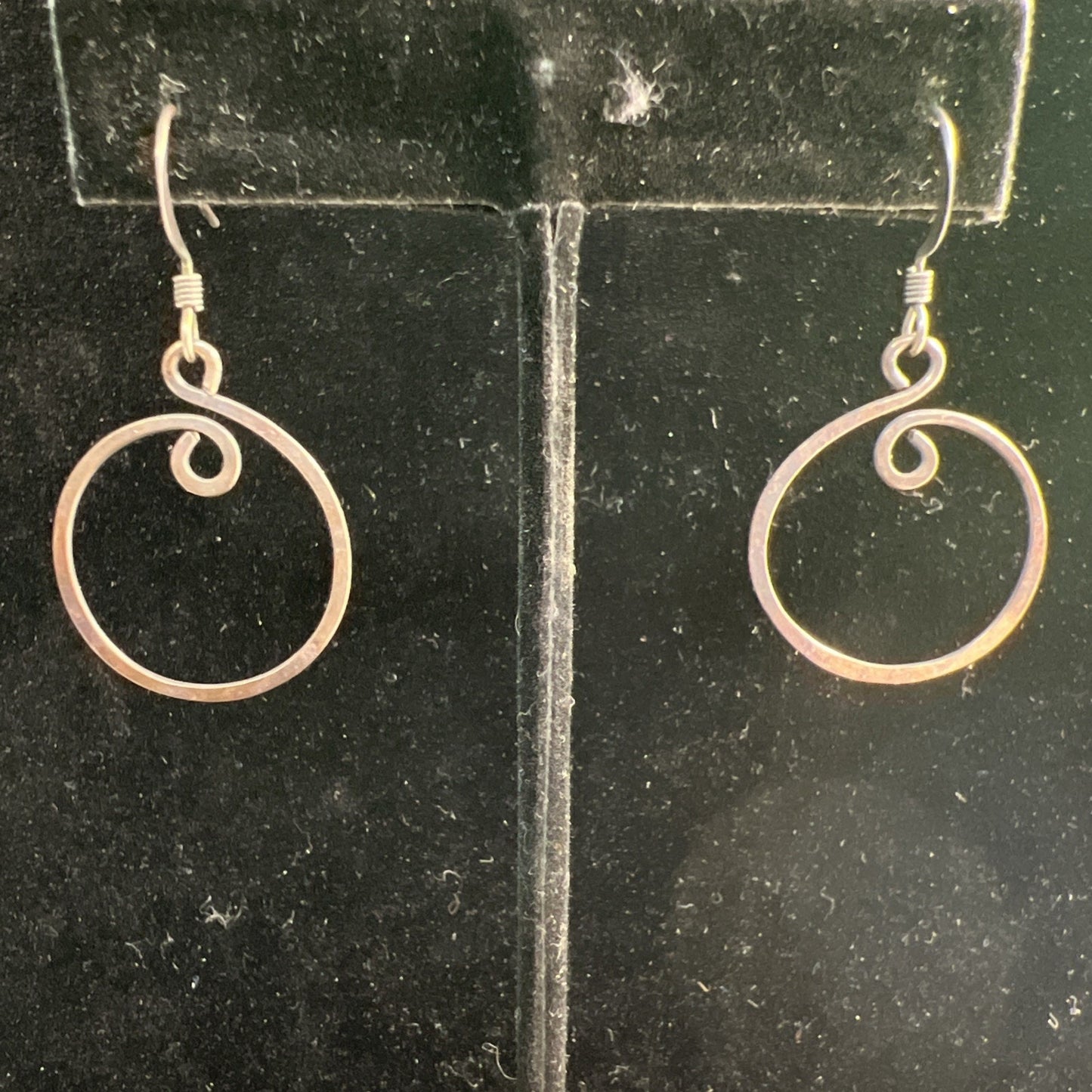 Vintage Copper Earrings French Wire Boho Bohemian Style