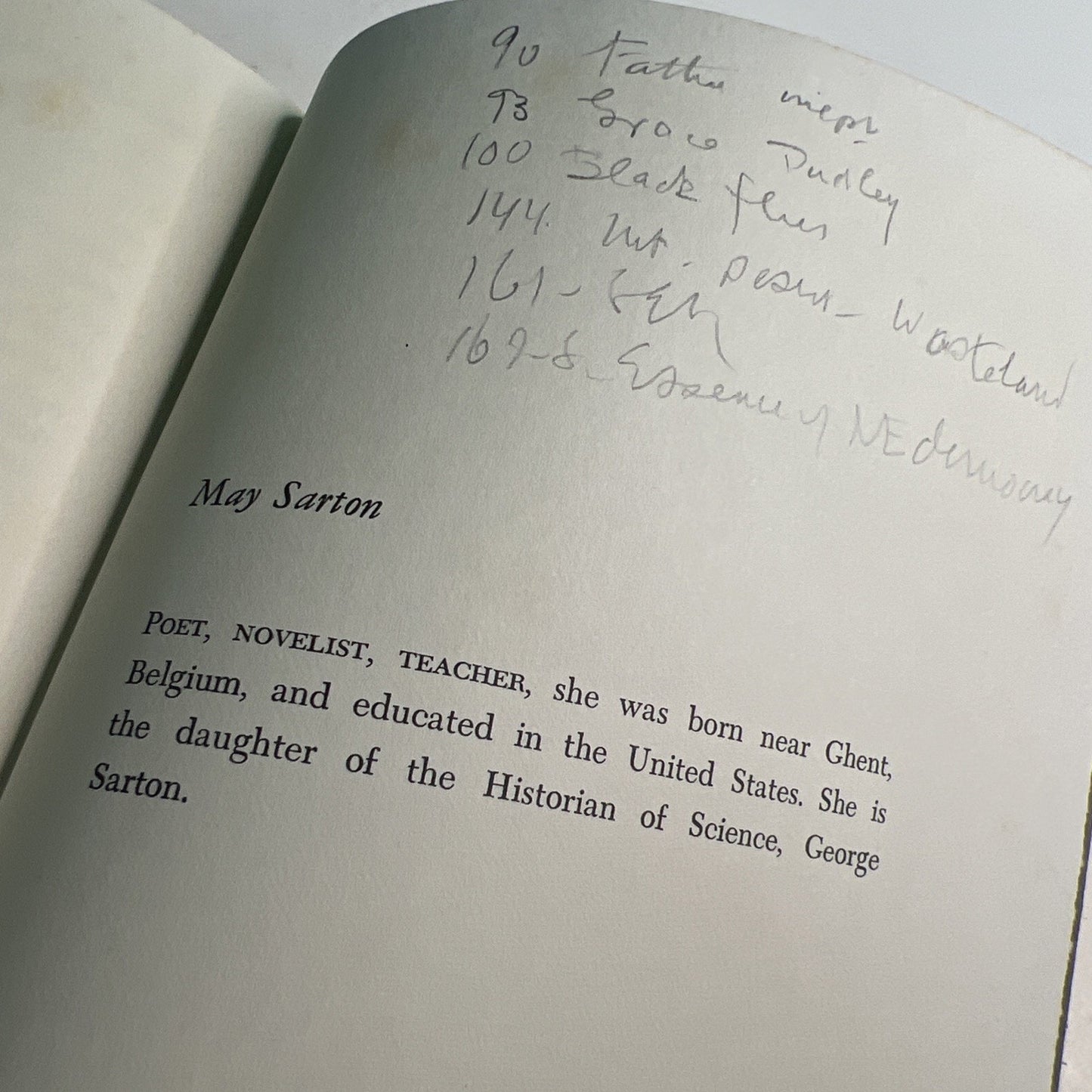Plant Dreaming Deep 1968 HC DJ 1st Edition By May Sarton W/Letter To Sam Morison