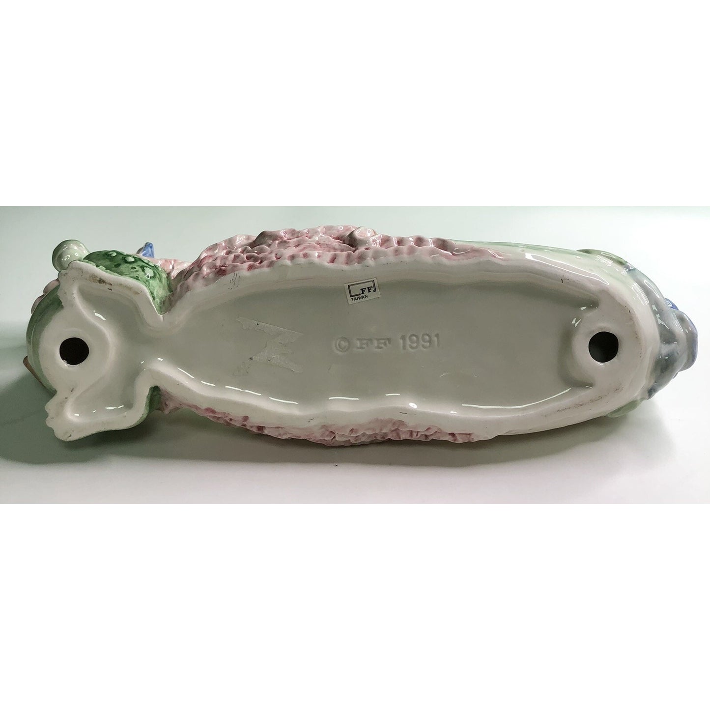 Vintage 1991 FITZ & FLOYD Alligator & Frog Candy Dish Cracker Tray Adorable