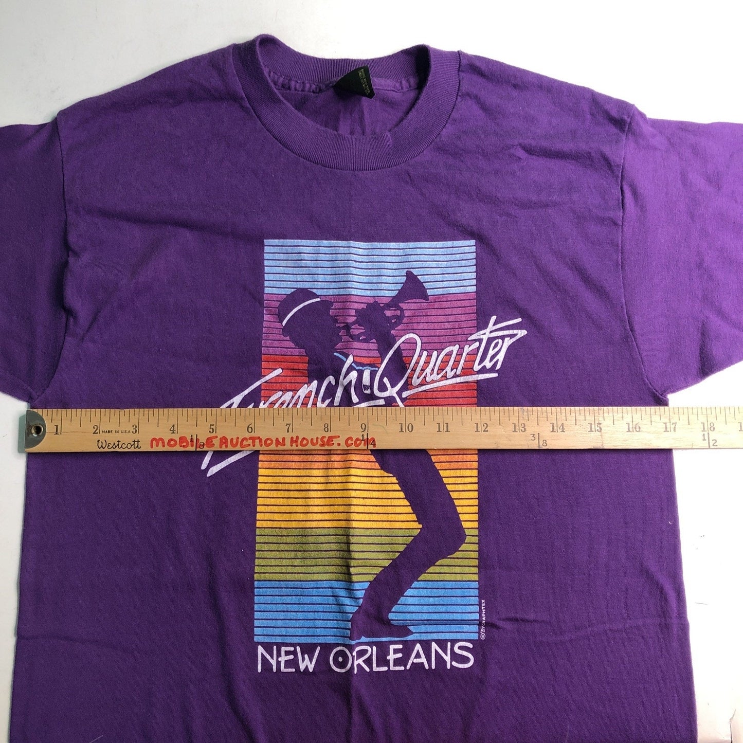 1984 French Quarter New Orleans TSHIRT Size Large by Healthknit USA Jazz