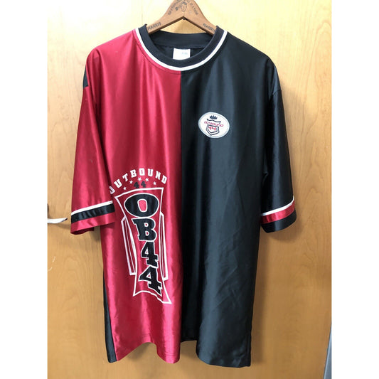 Outbound 44 Men’s Large Sports Shirt Maroon Black Tshirt Jersey