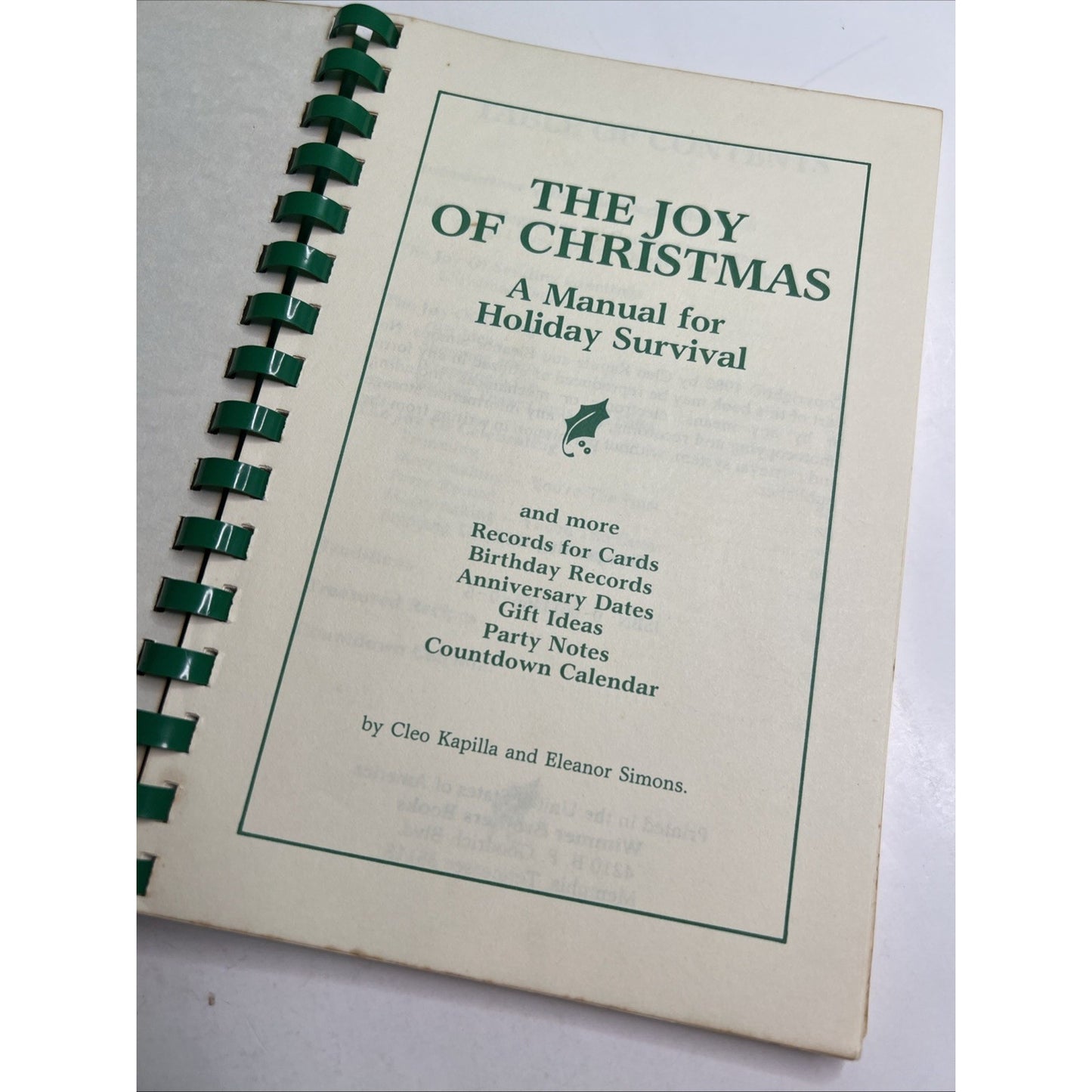 1983 The Joy Of Christmas Manual For Holiday Survival by Kapilla & Simons