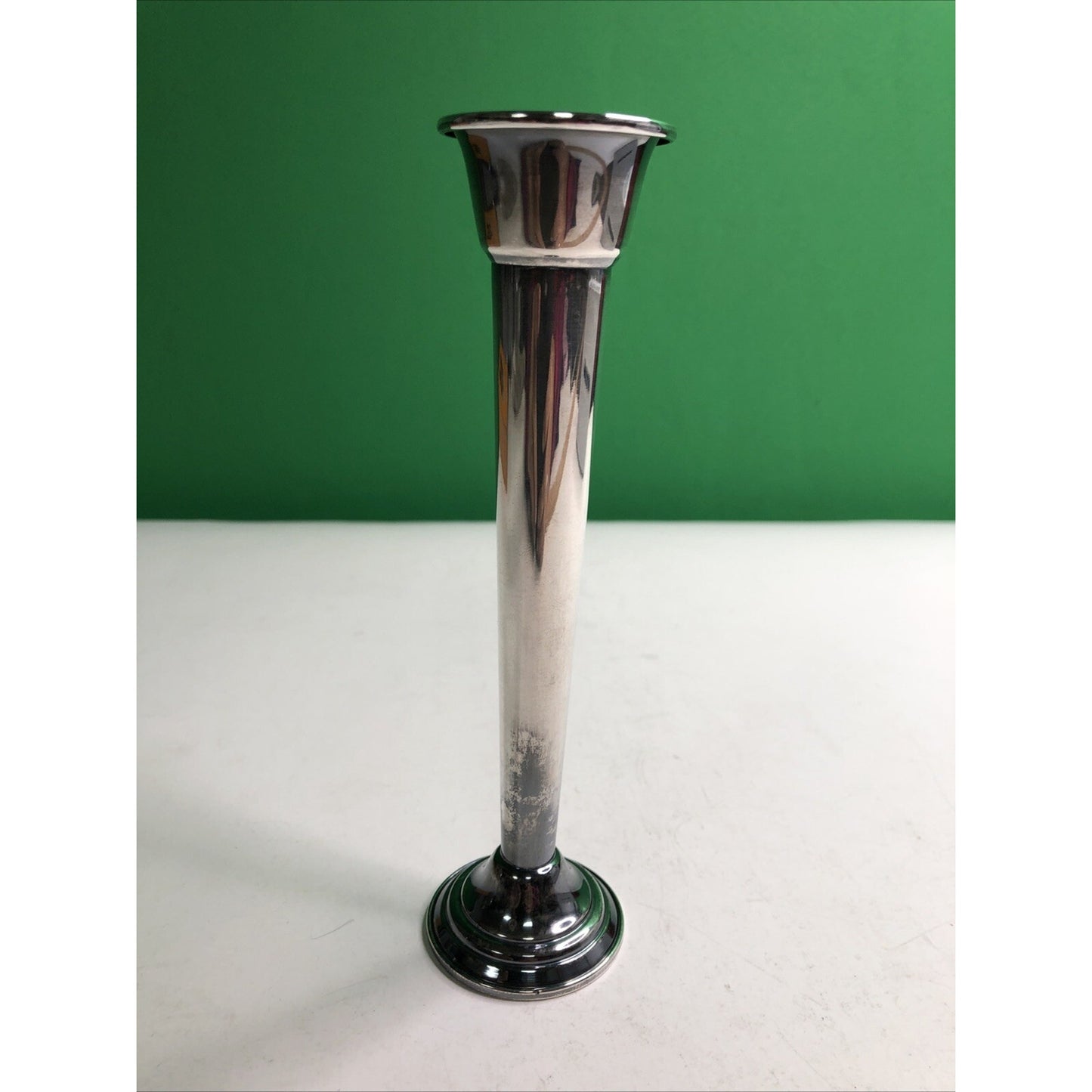 Gorham Silver Plated Candlestick Marked YC3050 Bud Vase Weighted Base 6.25”