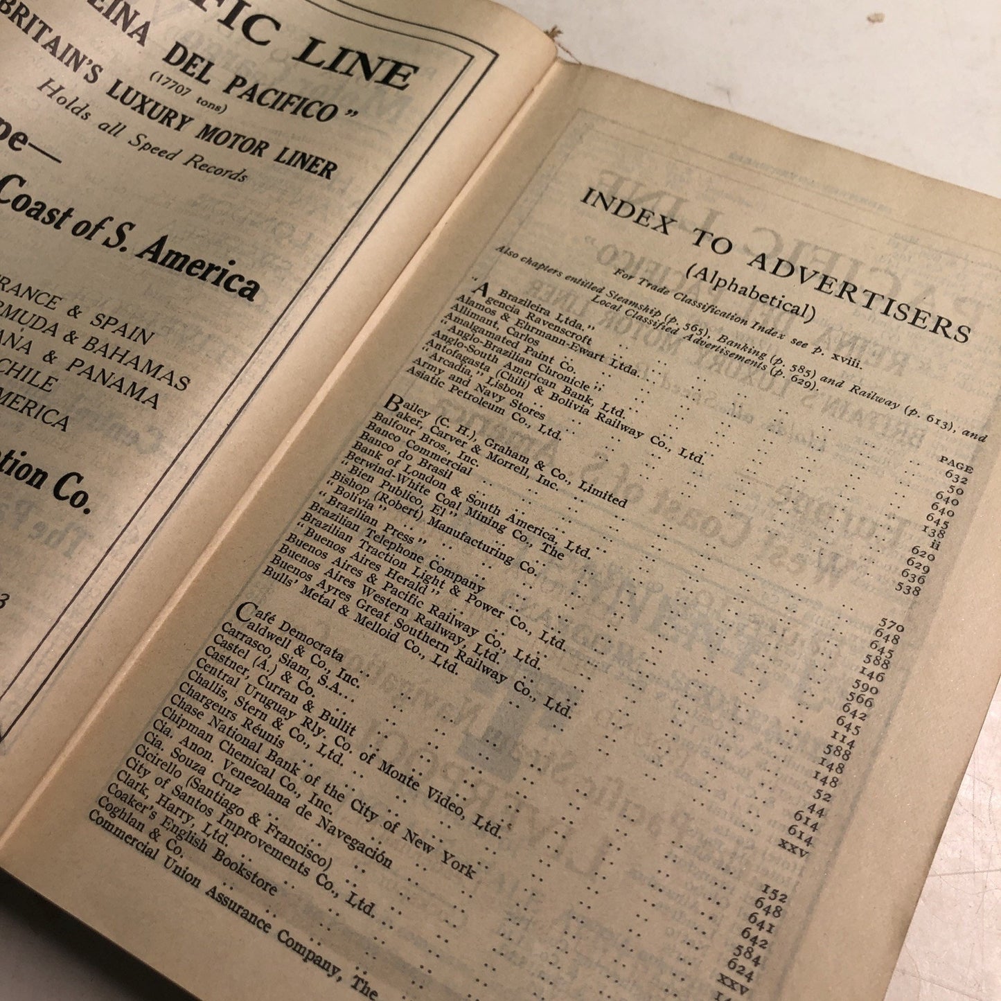 South American Handbook Guide 1935 Royal Mail Lines Maps Ads Mexico Cuba Brazil