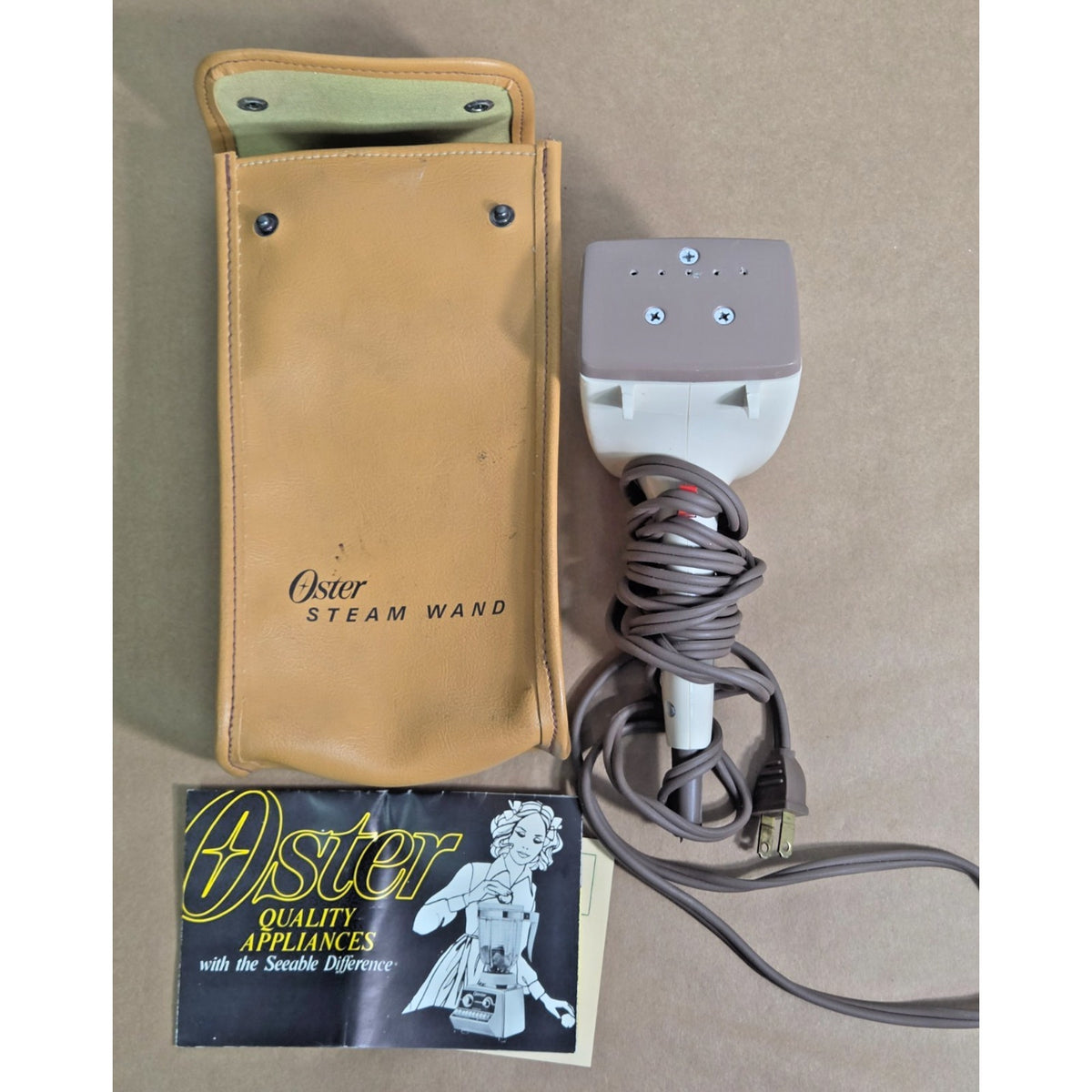 Vintage Oster Steam Wand Portable Garment Steamer - Retro 70s w/ Case & Manual