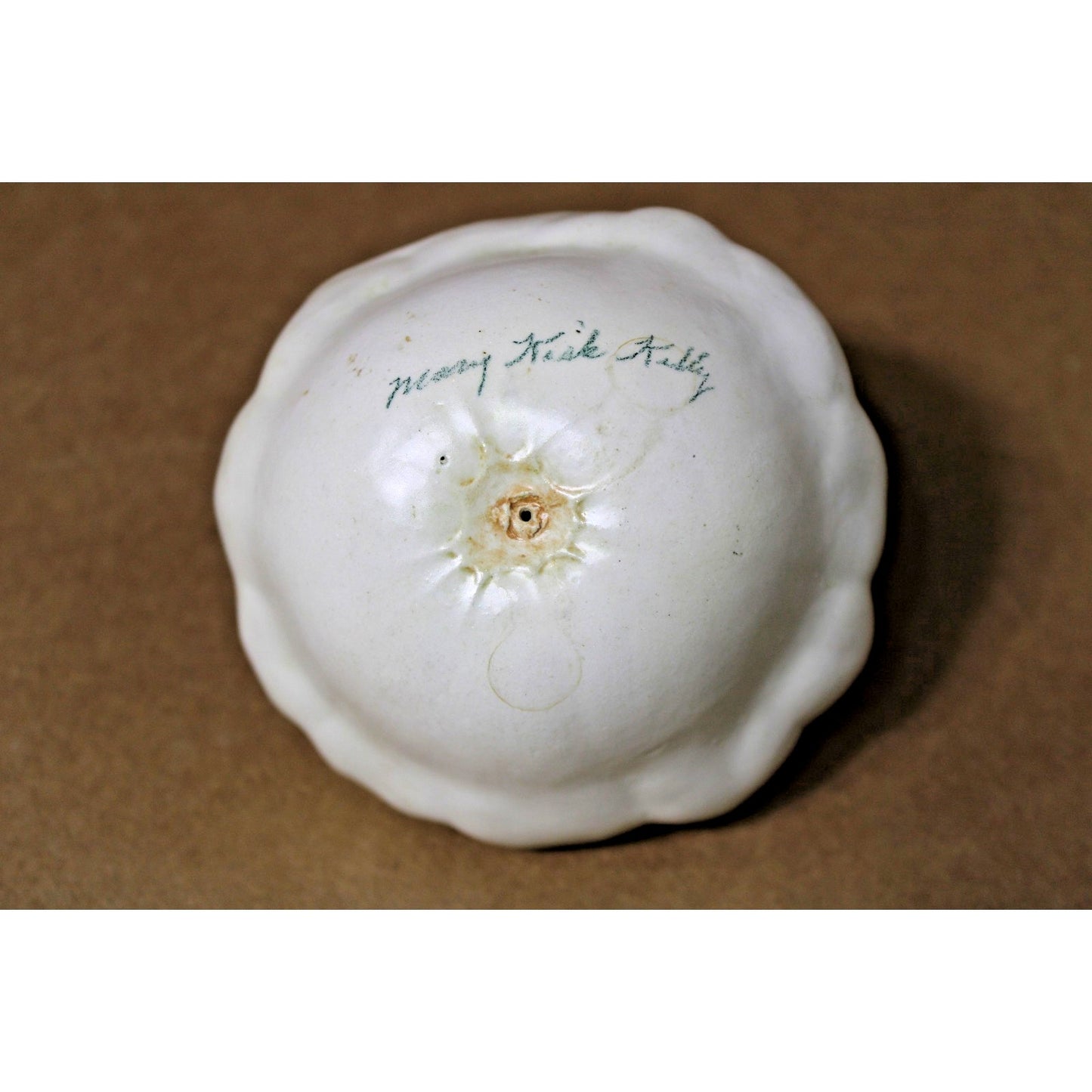 Mary Kirk Kelly, Rare Pattypan Squash Scultpure, Alabama Ceramic Artist, Signed