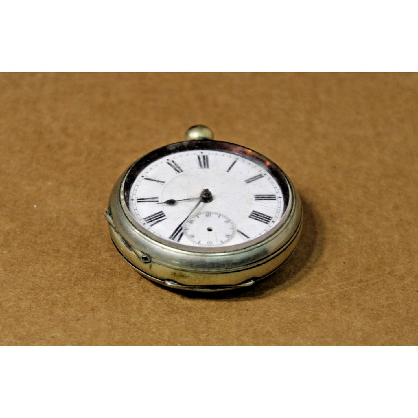 Antique Paragon Pocket Watch, Silver Plated, Key-wind (Missing Key)