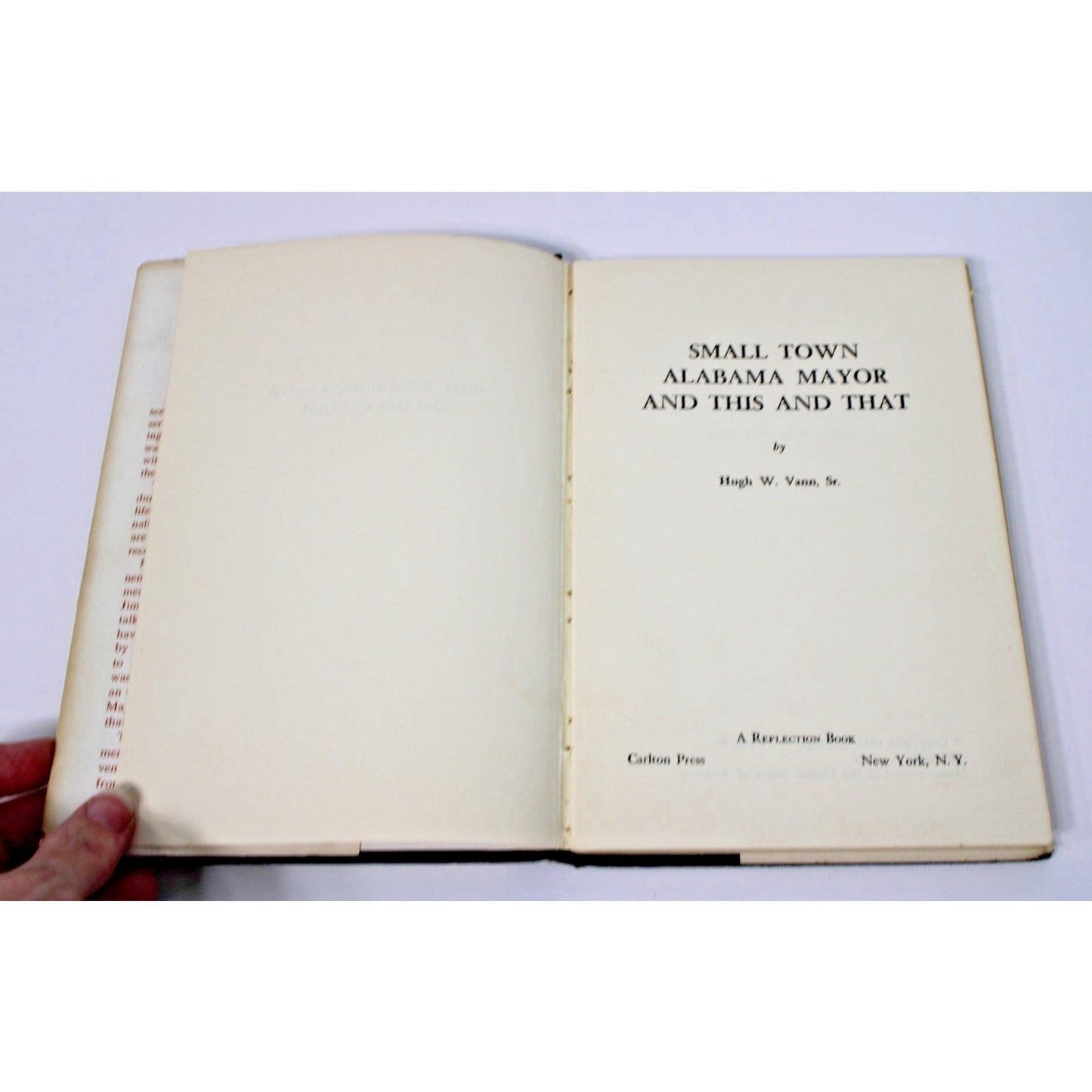 RARE- Small Town Alabama Mayor And This And That by Hugh W. Vann Hurtsboro, AL