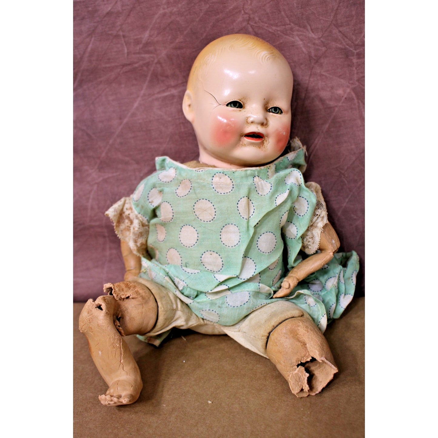 Creepy Old Antique Doll Lot, Truly Terrifying Halloween Decor-- See Description