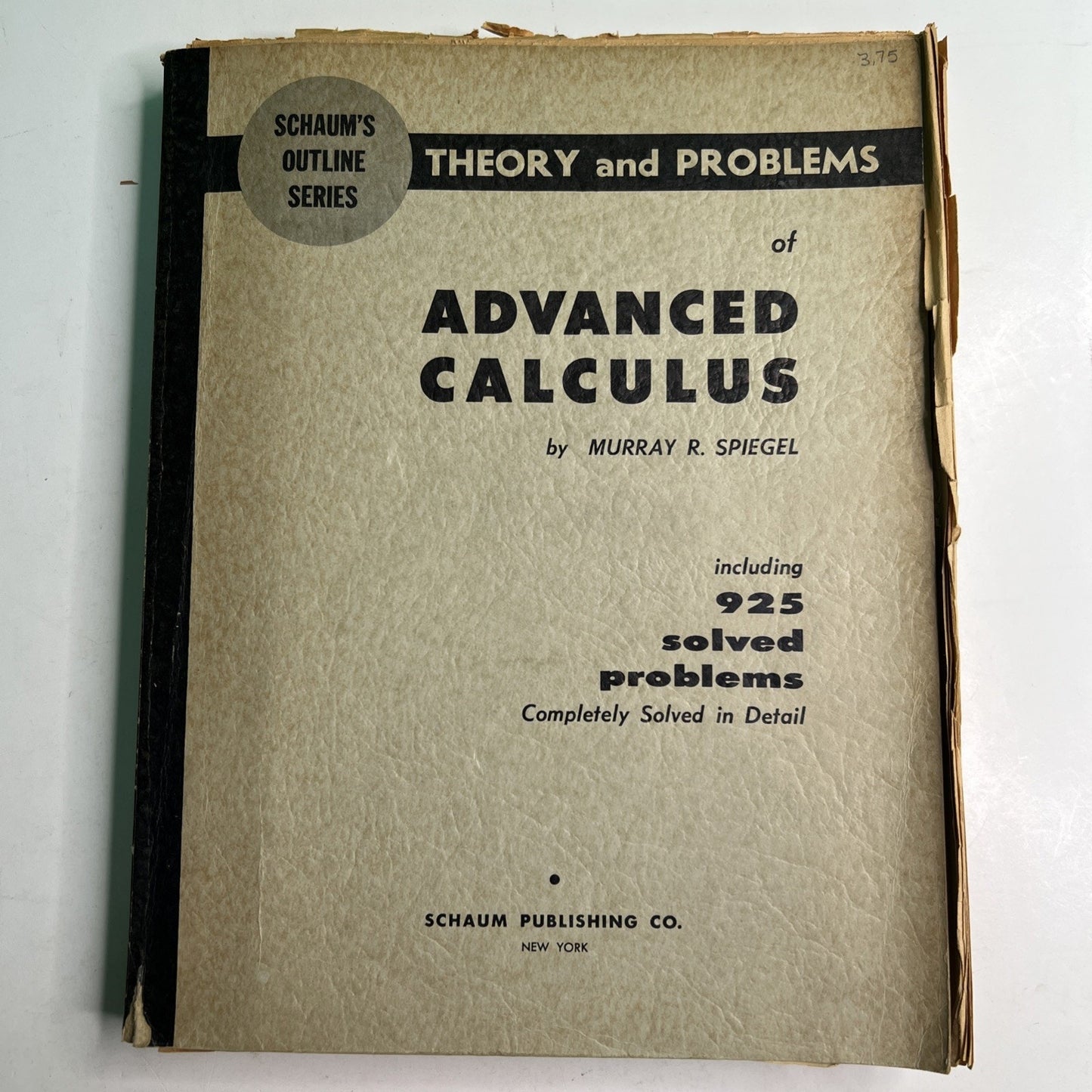 Schaum's Outline of Theory and Problems of Advanced Calculus 1963 Murray Spiegel