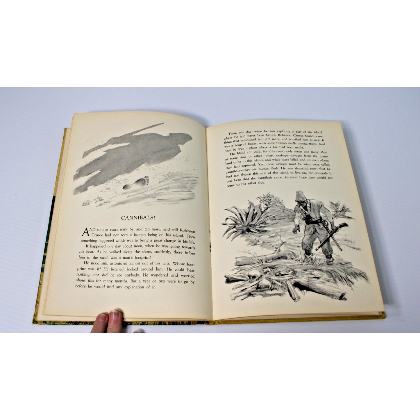 The Story of Robinson Crusoe Random House Hardcover Illustrated Book 1952