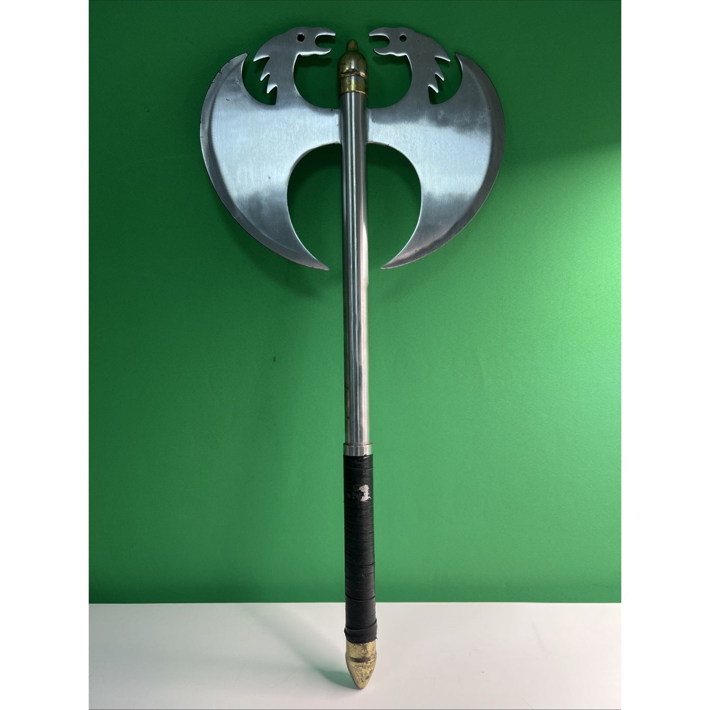 Pre-Owned Fantasy Dragon Battle Axe Overall Length 28” Blades 10” Tall