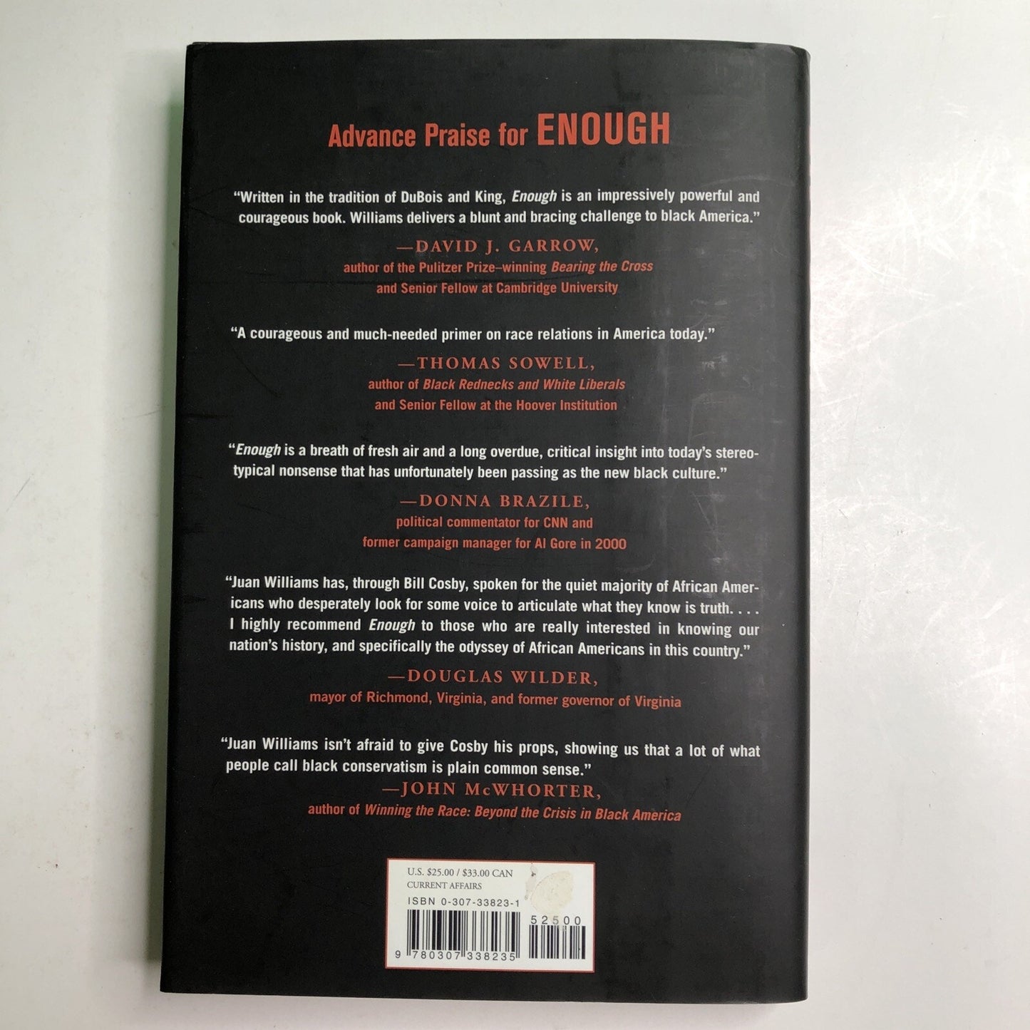 Enough by Juan Williams 2006 Signed By Author Hardcover Dust Jacket 1st Edition