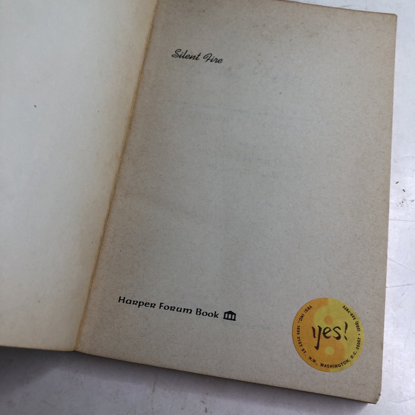 Silent Fire: An Invitation to Western Mysticism by Capps & Wright 1978 PB
