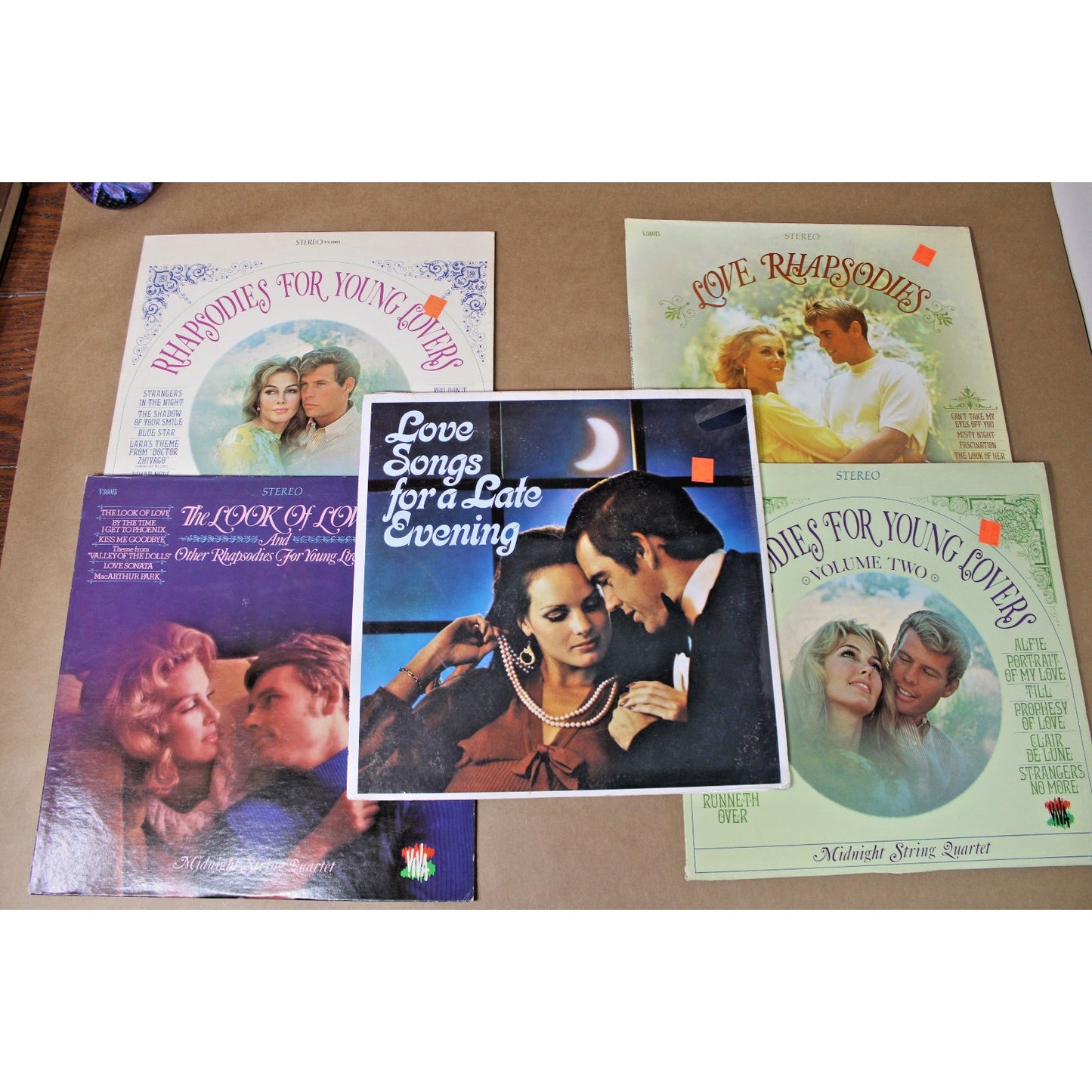 5 Vintage MCM Album Lot, Love Songs, Mood Music, 1960s Retro Cocktail Party