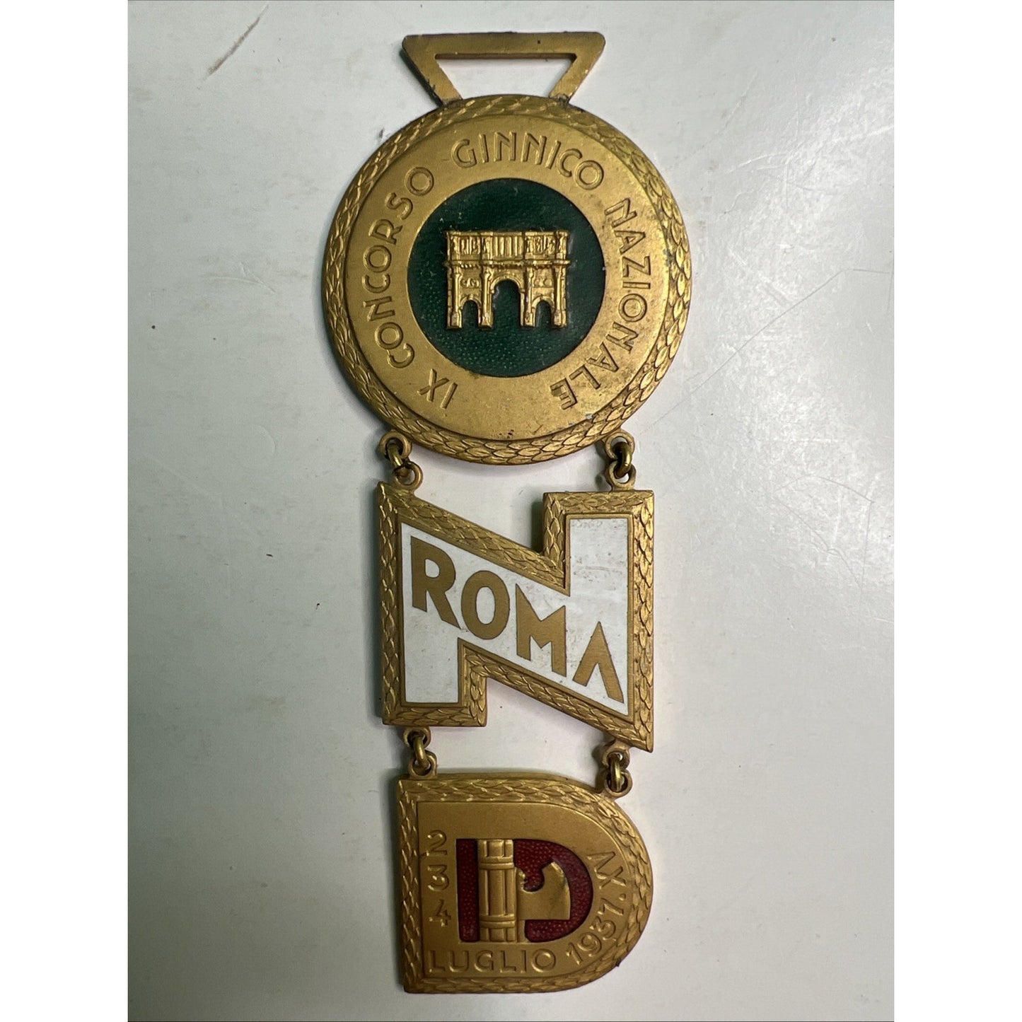 ROMA IX° CONCORSO GINNICO NAZIONALE A.XV° 1937 Italian Medal Award