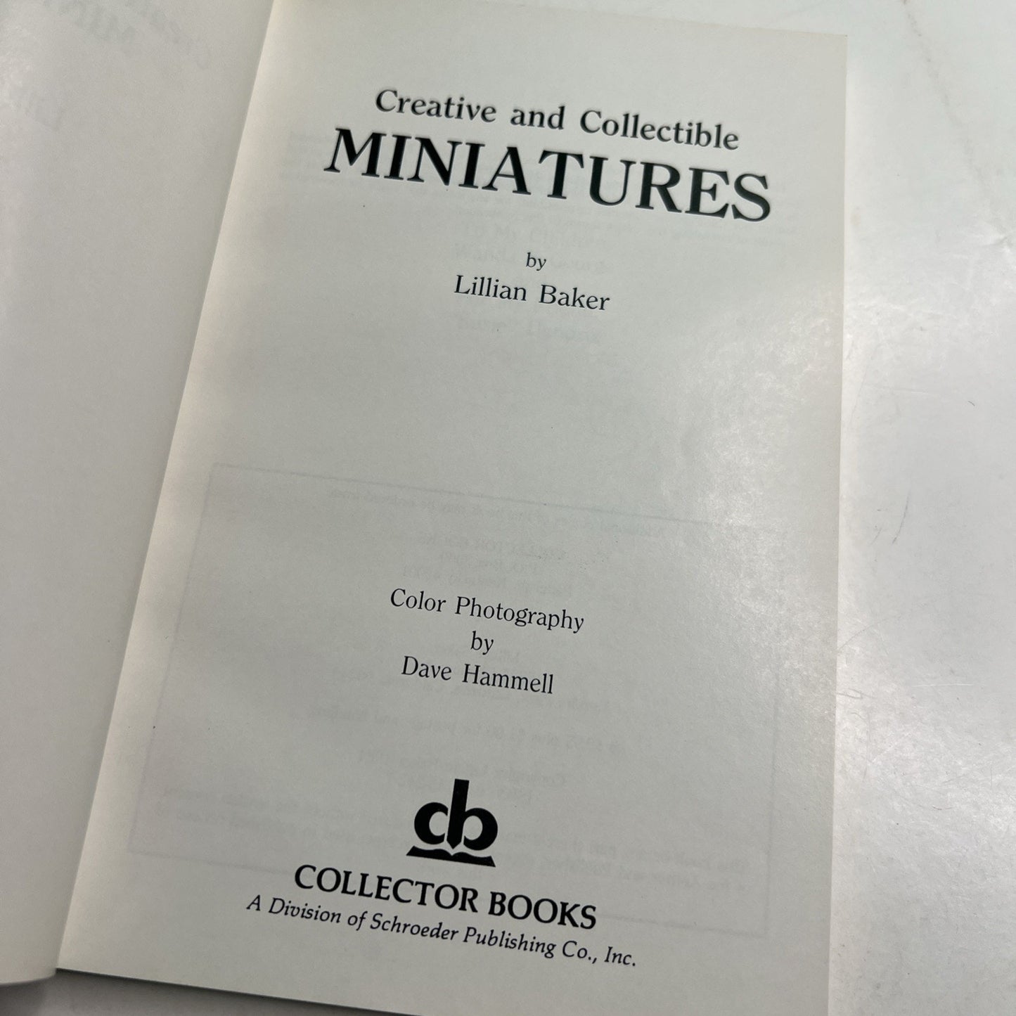 1984 PB Creative & Collectible Miniatures Lillian Baker Illustrated Value Guide