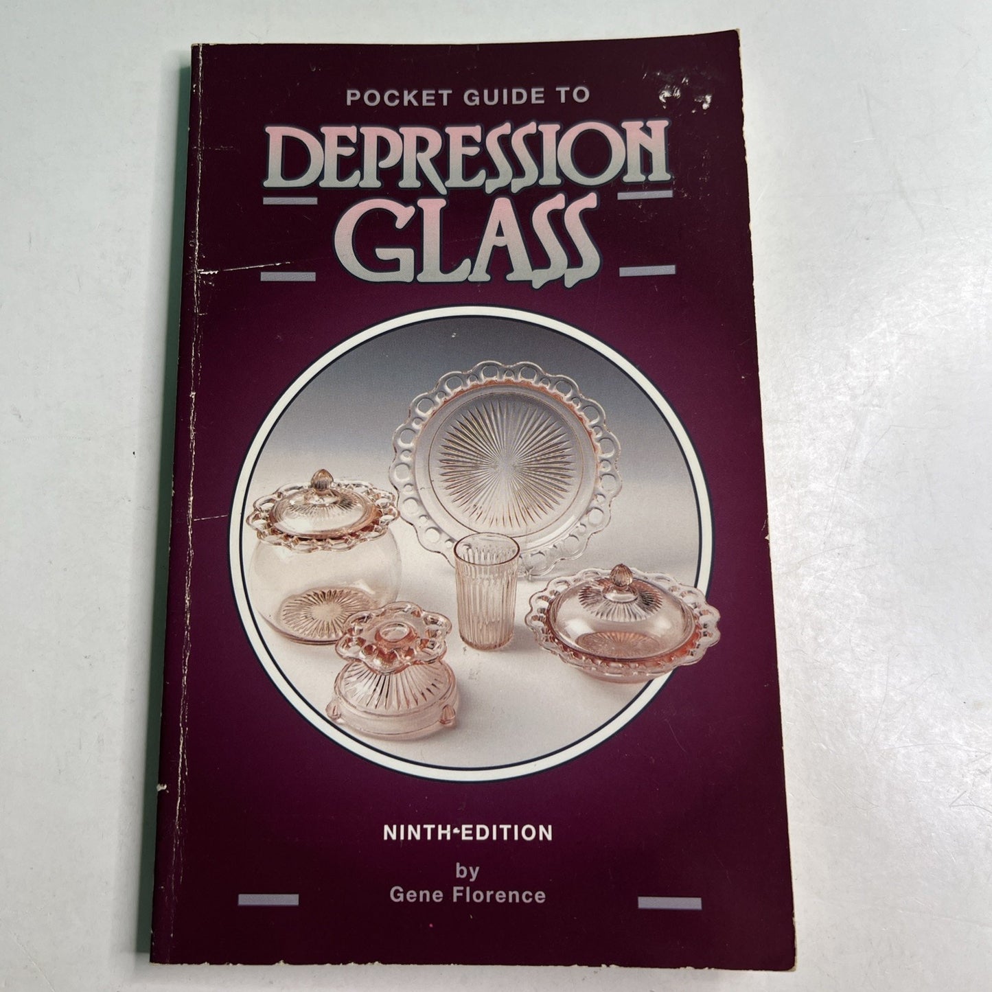 Pocket Guide To Depression Glass 9th Ed by Gene Florence 1995 PB Illustrated