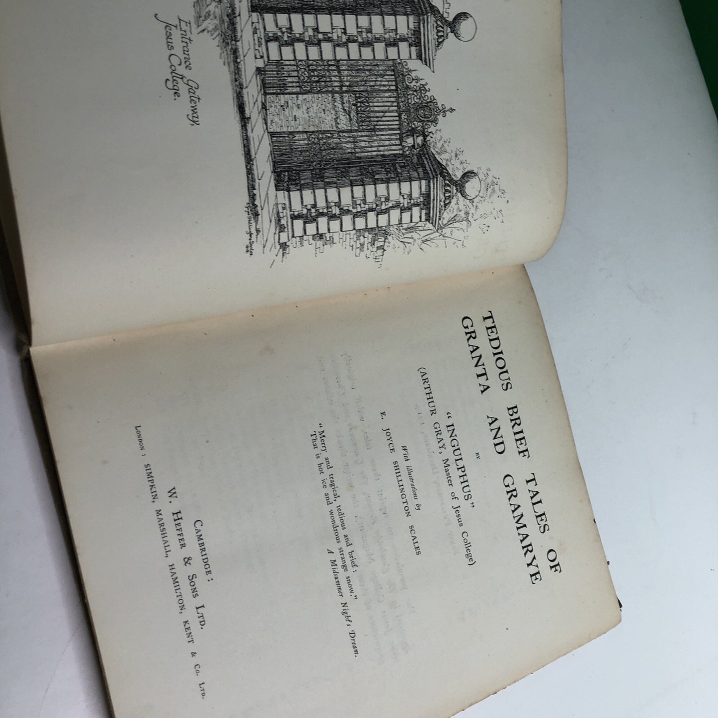 Arthur Gray, TEDIOUS BRIEF TALES OF GRANTA AND GRAMAYRE 1919 First Edition HC