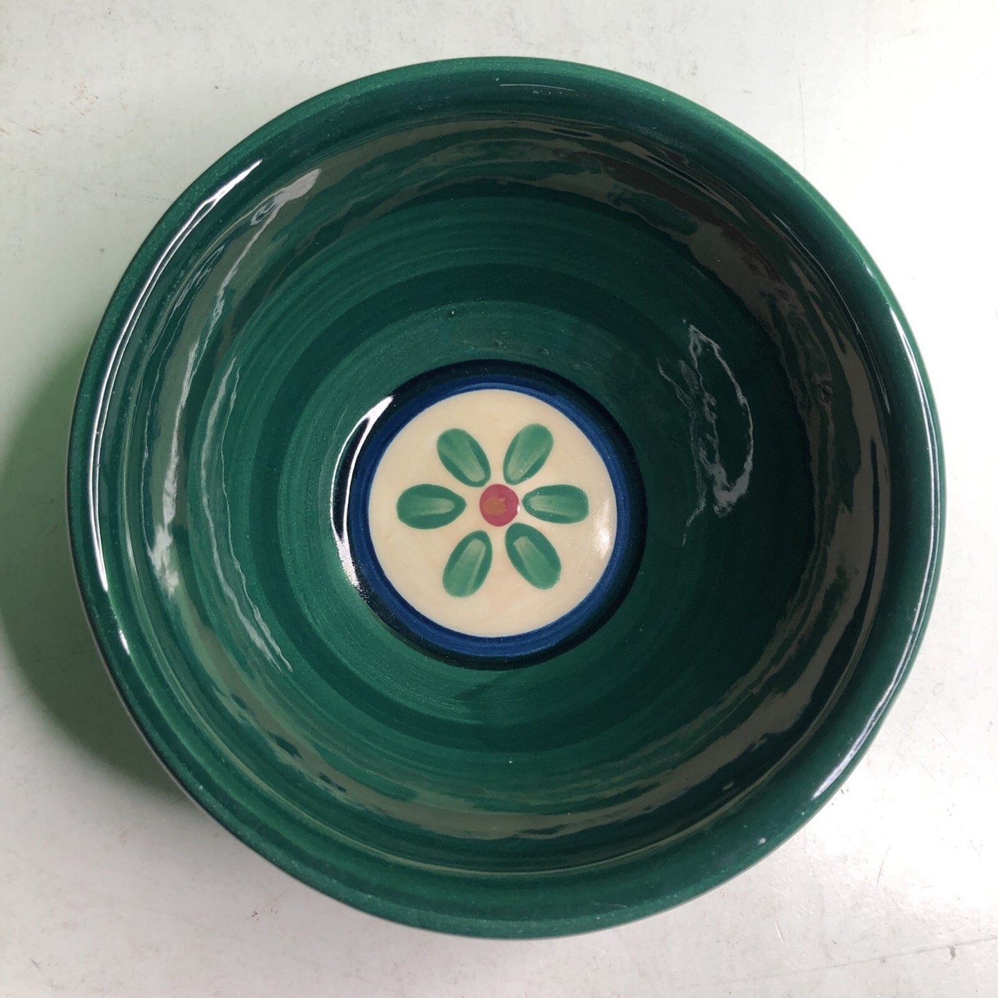 One 1993 Gail Pittman Pottery Bowl Signed Mississippi 5.75” Cereal Soup Dessert