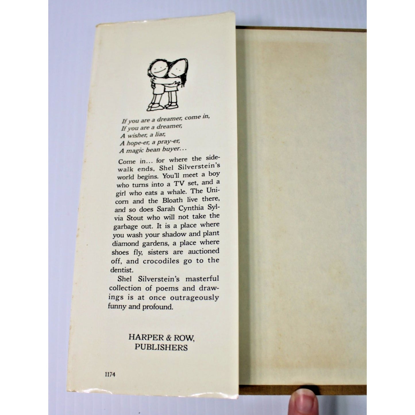 Shel Silverstein: Where the Sidewalk Ends, 1974 First Edition, November Printing