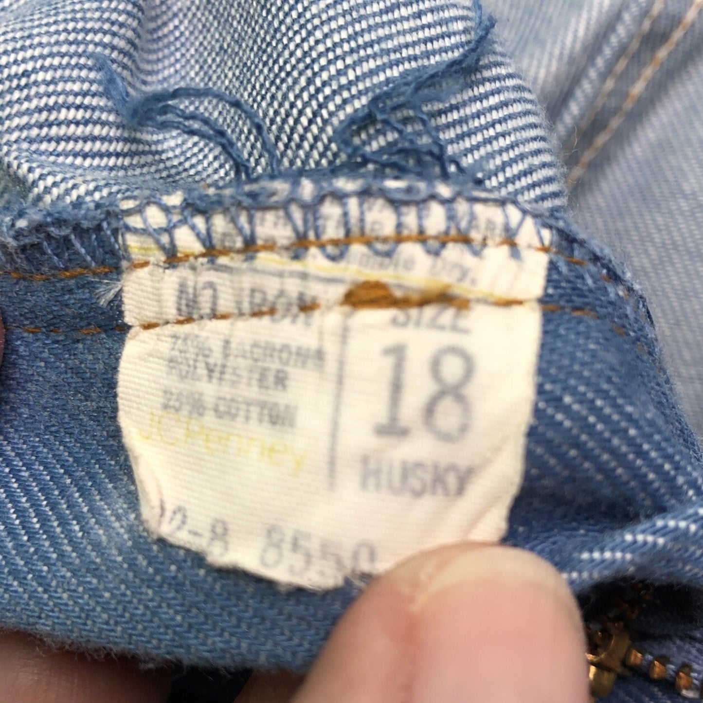 Vintage JC Penney Denim Jeans Size 18 Husky Boot Cut 32x36 Pants 26 Inch Inseam
