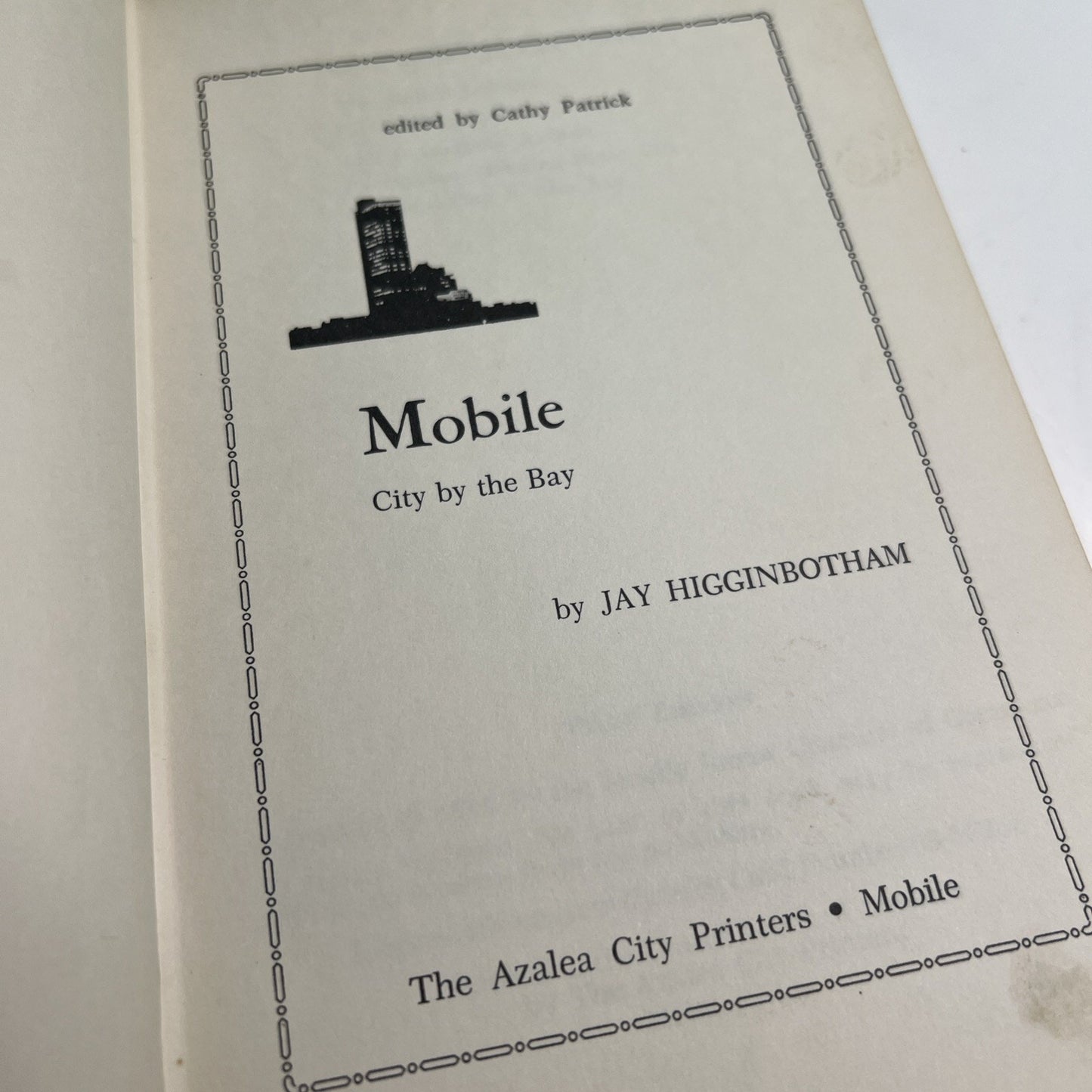 Jay Higginbotham MOBILE CITY BY THE BAY Signed By Author 1968 HC DJ AL 1st Ed.