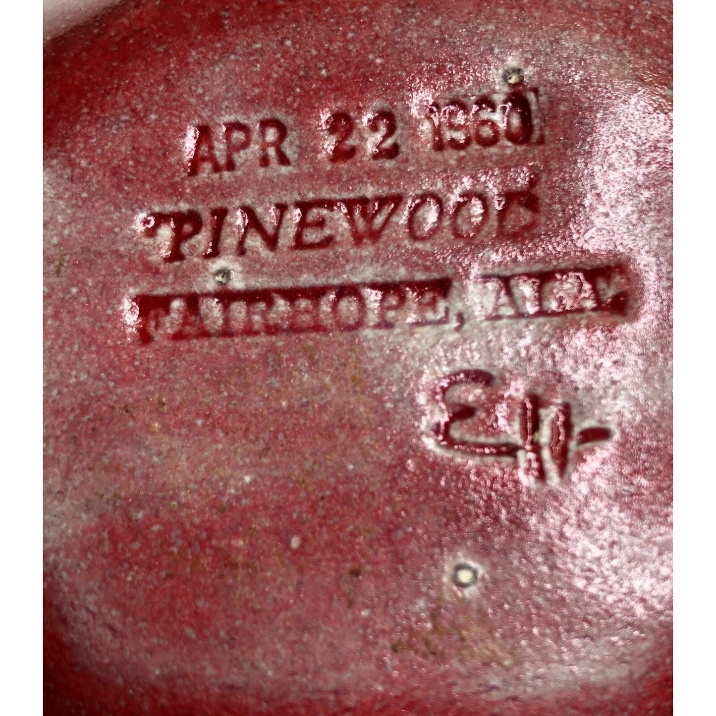 1960 Pinewood Pottery ASH or TRINKET TRAY By EDITH HARWELL Fairhope AL Alabama