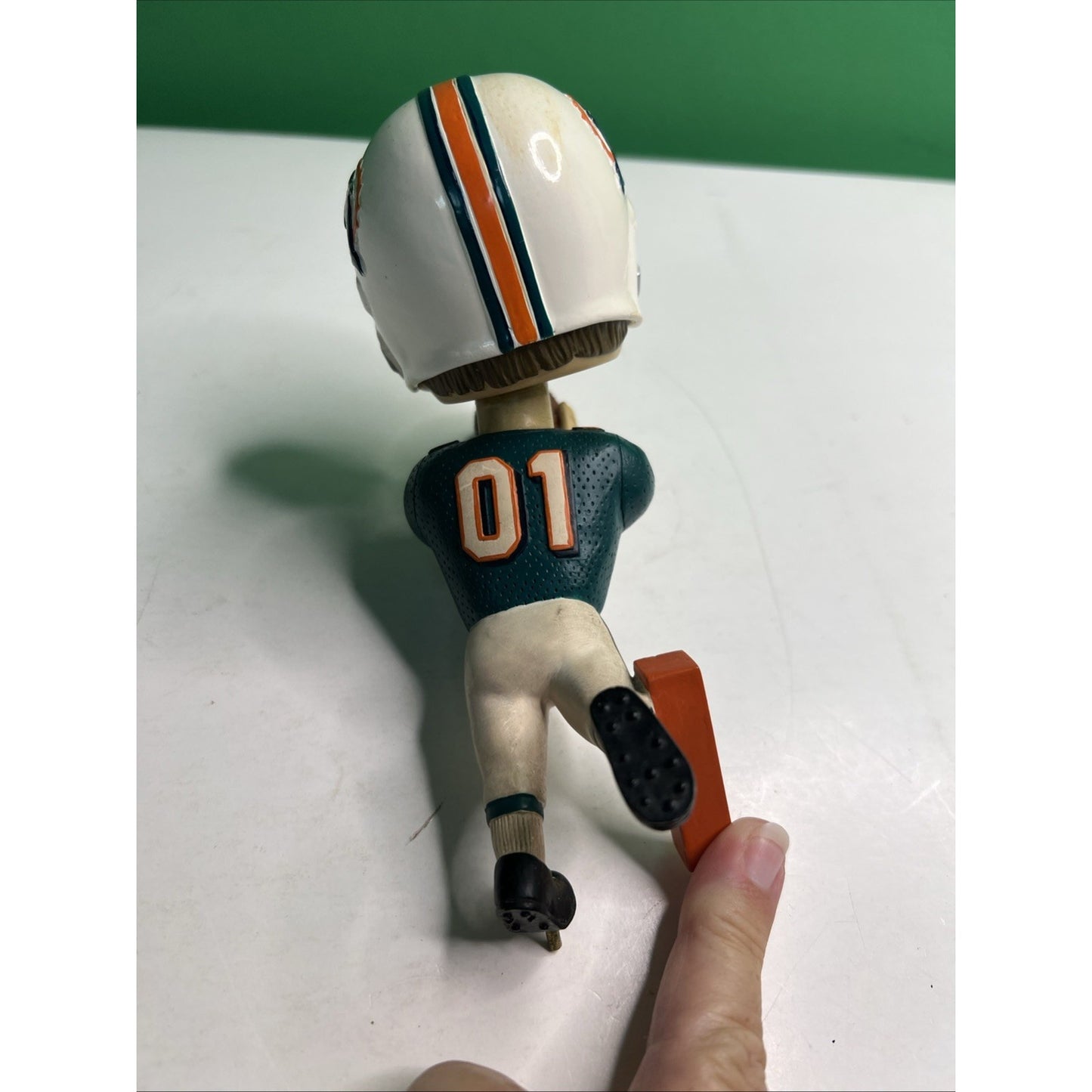 Vintage NFL Miami Dolphins Bobblehead Limited Edition COLLECTIBLE Stand Missing