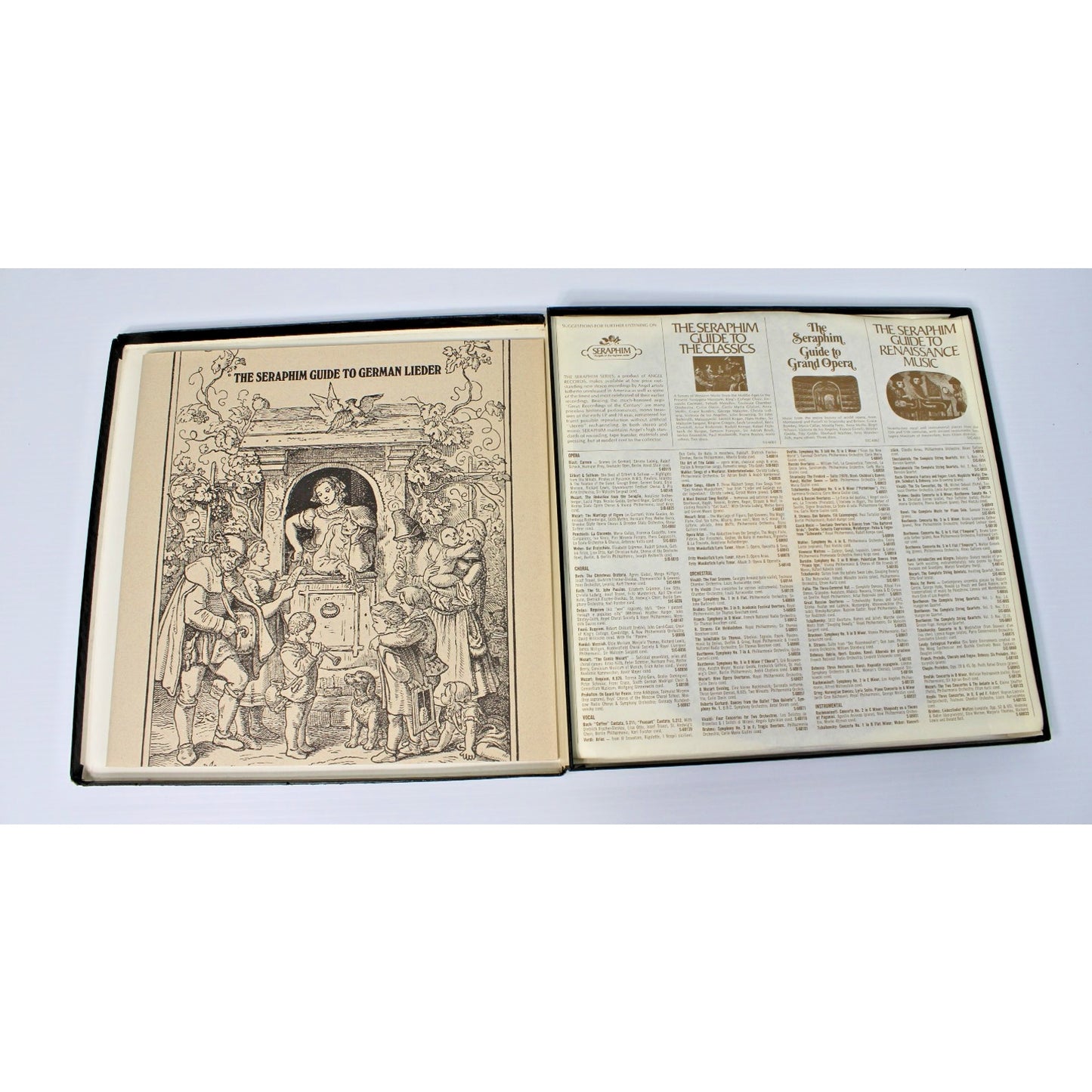 The Seraphim Guide To German Lieder 3 LP Vinyl Box Set SIC-6072, 1971- EX!