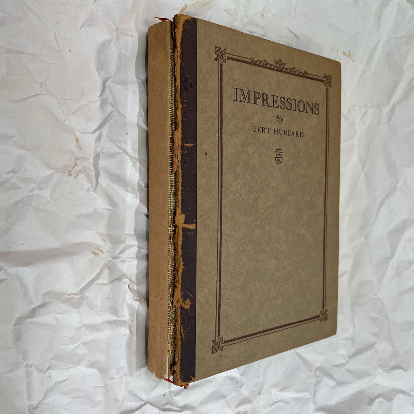 Impressions by Bert Hubbard 1927 Hardcover RARE Illustrated