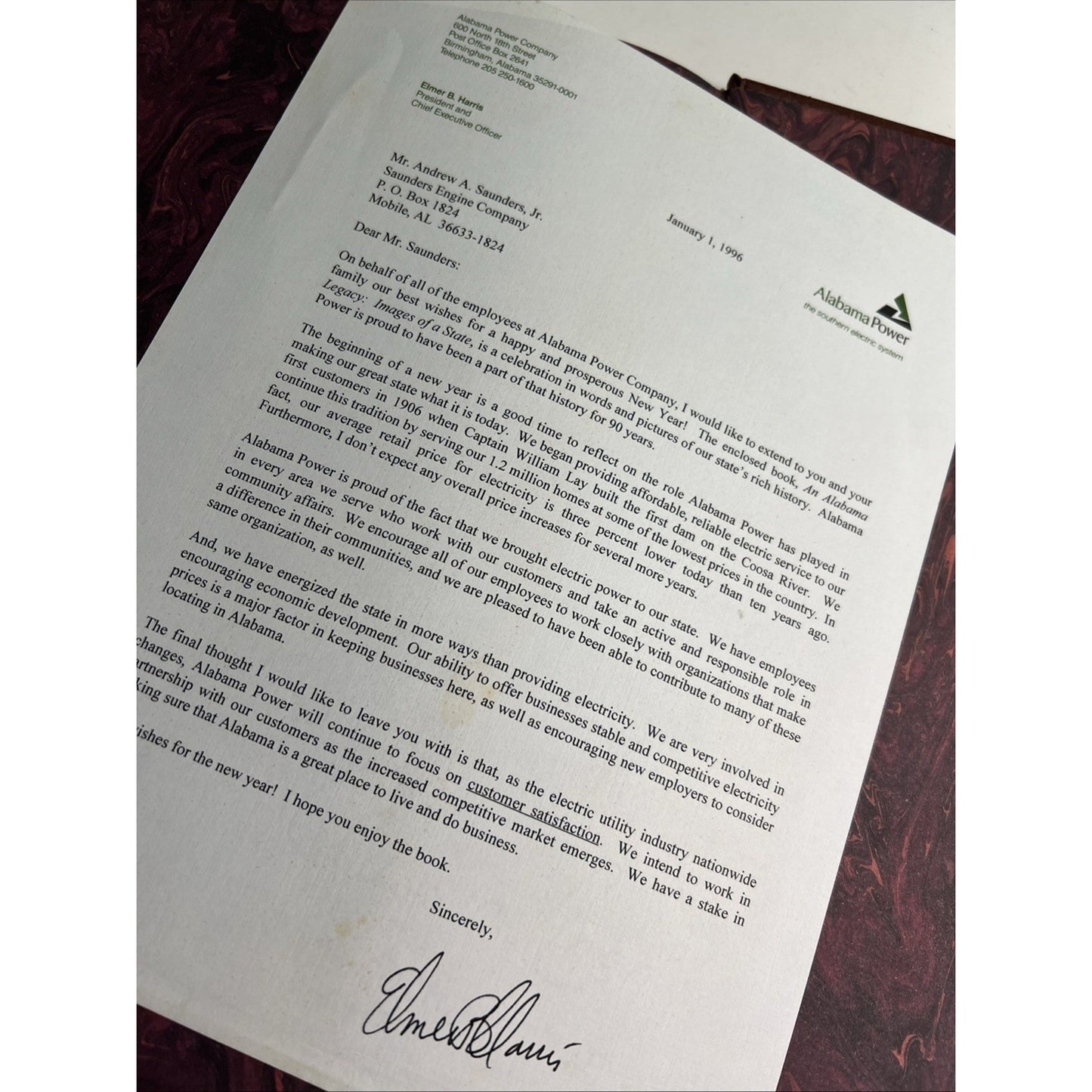 An Alabama Legacy: Images of a State Atkins, Rogers & Ward HC DJ 1995 w/letter