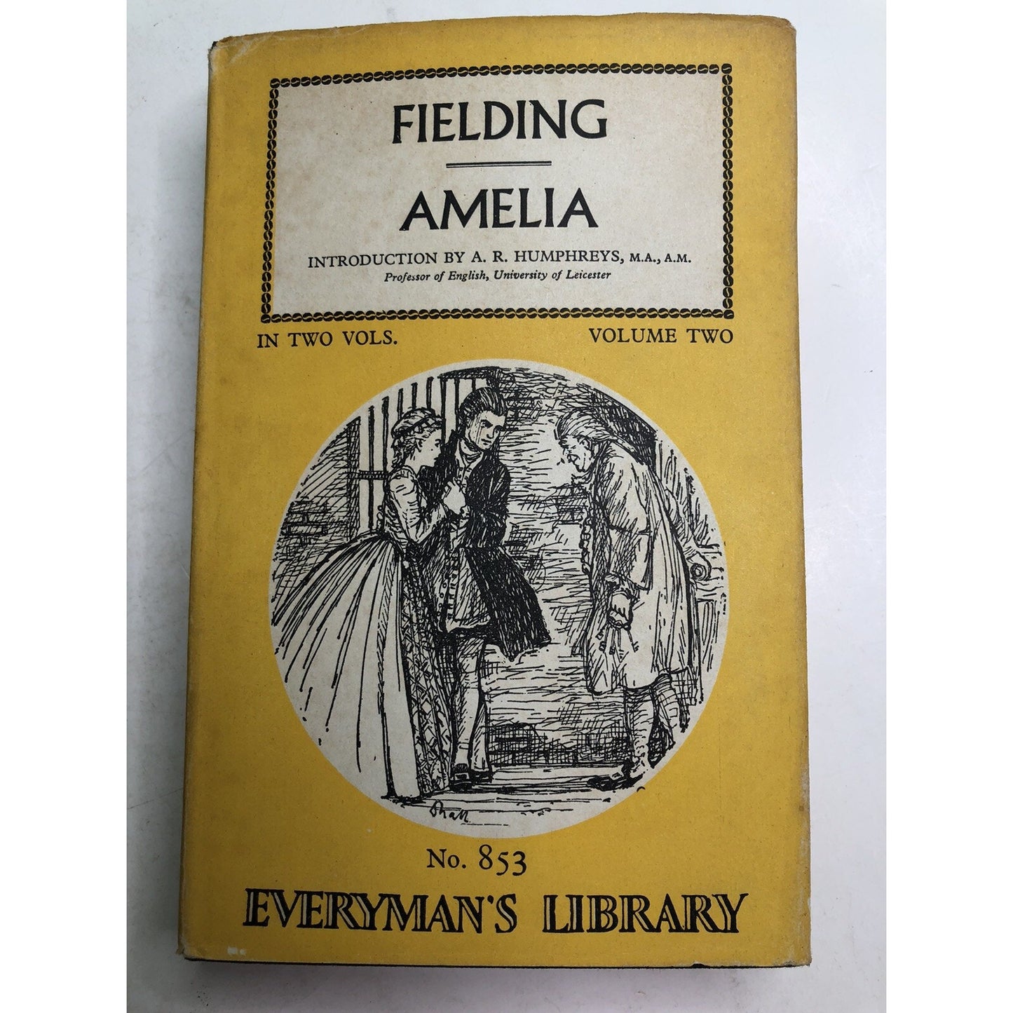 Amelia by Henry Fielding Volume 1 & 2 HC DJ 1966 Everyman's Library 852, 853