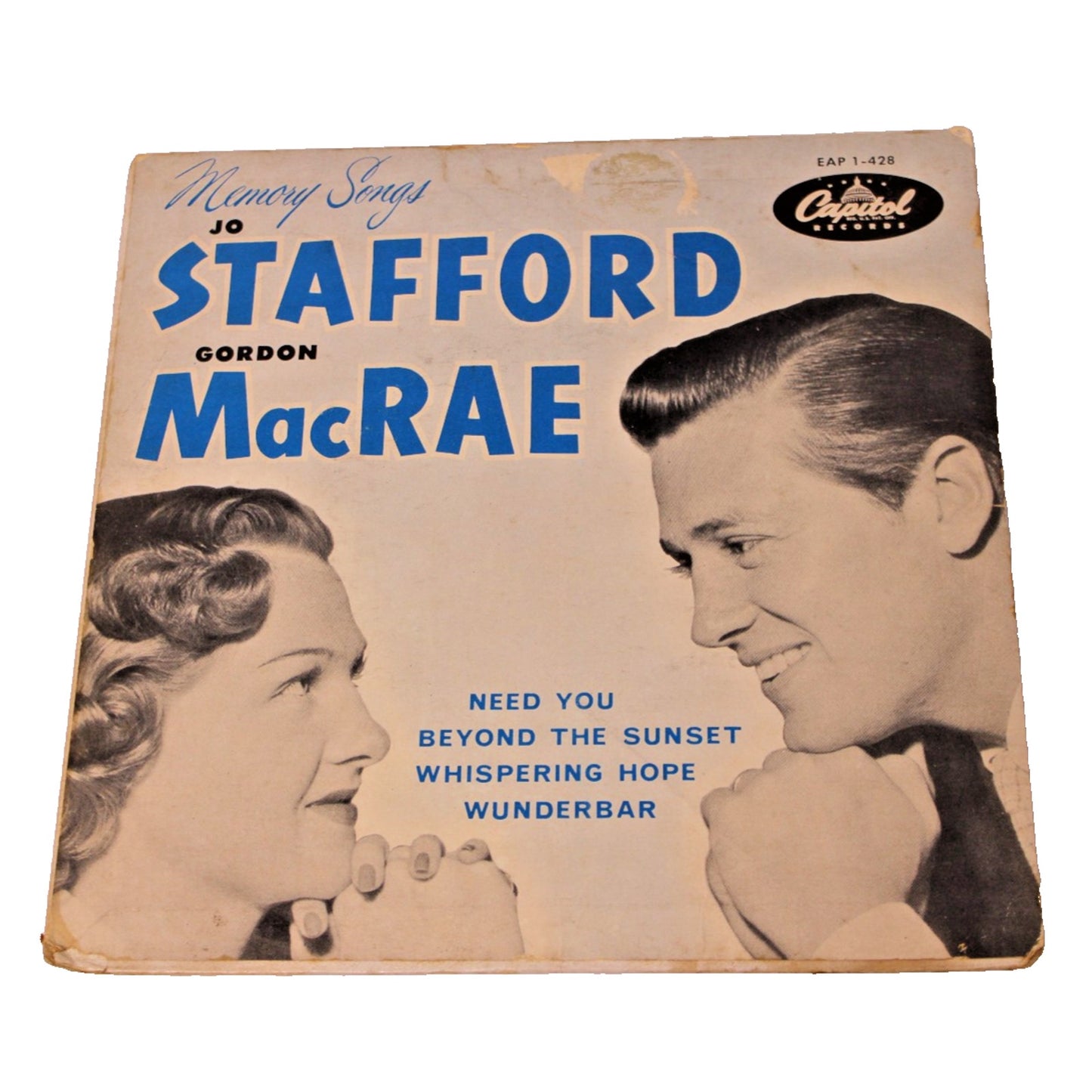 Jo Stafford Gordon MacRae 45rpm 1953 EP Capitol EAP 1-428 Memory Songs
