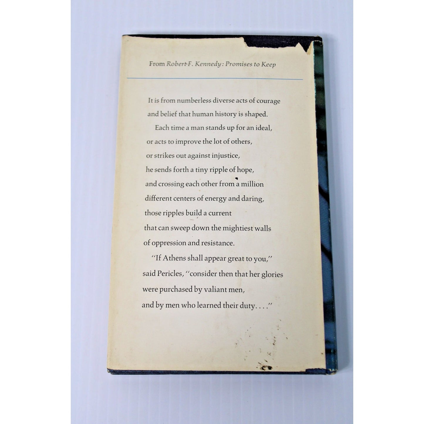 Robert F. Kennedy: Promises to Keep, 1969, First Edition First Printing, HC/ DJ
