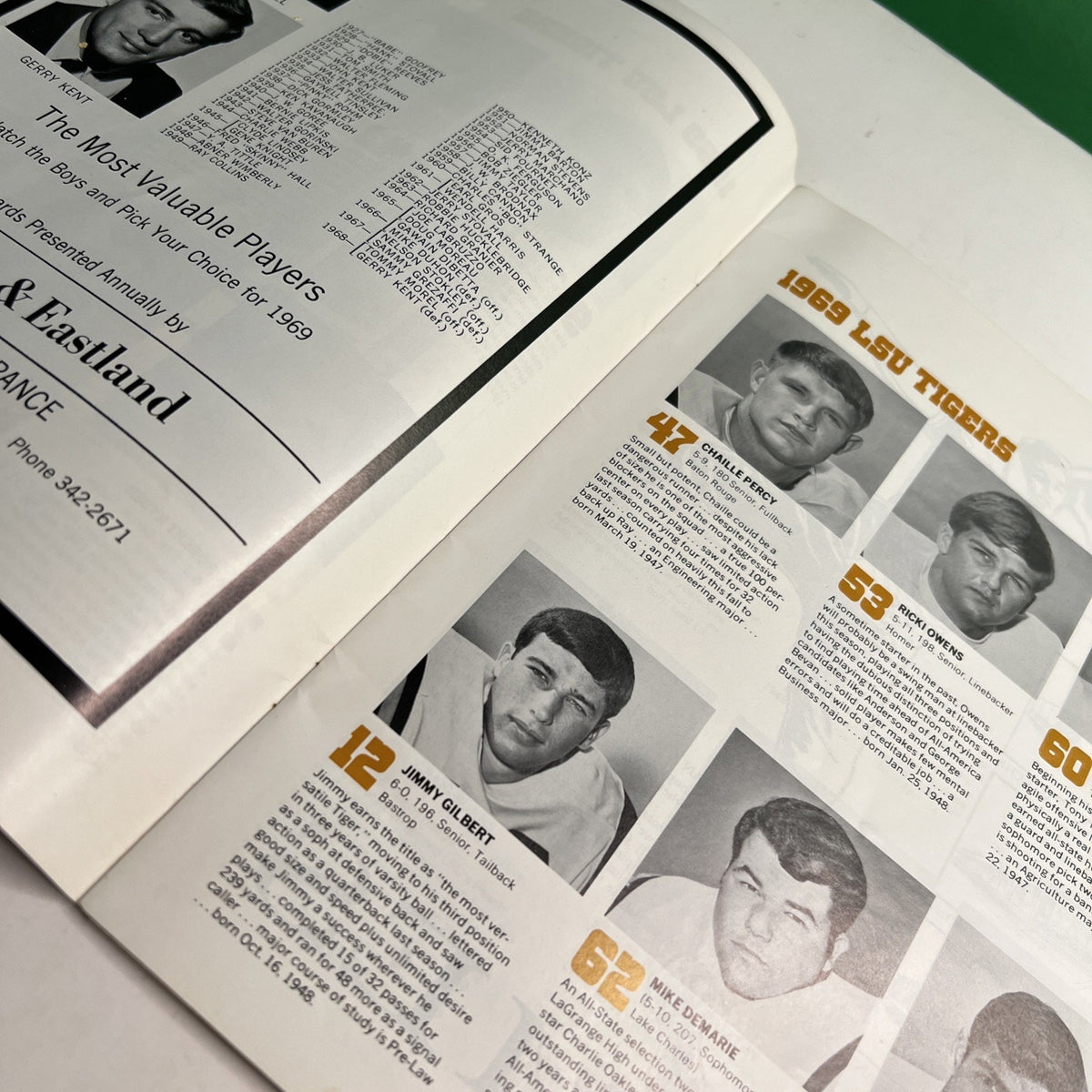 LSU vs Alabama Football Magazine Program November 1969 Issue