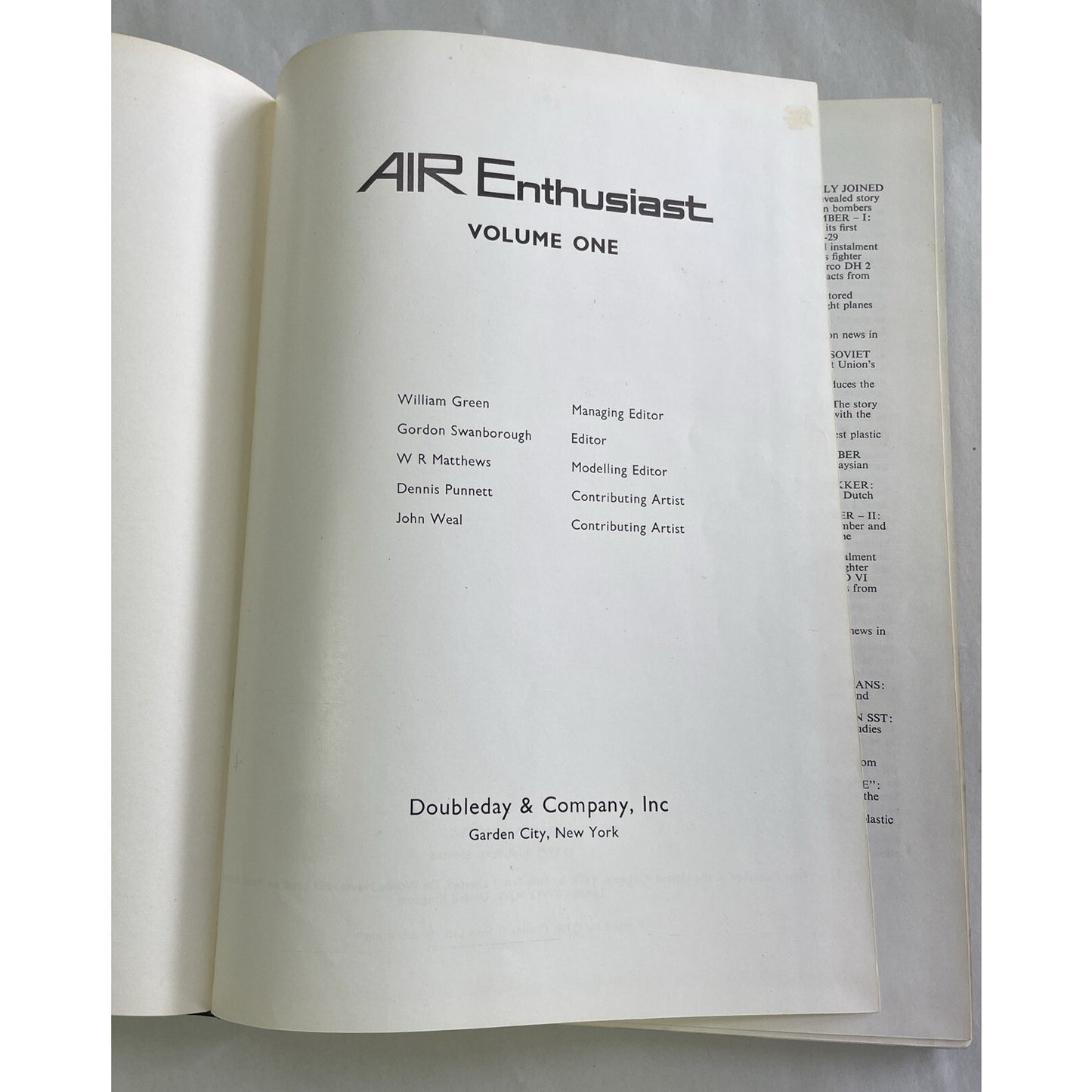 Air Enthusiast - Volume 1 (Hardcover , 1971) Doubleday
