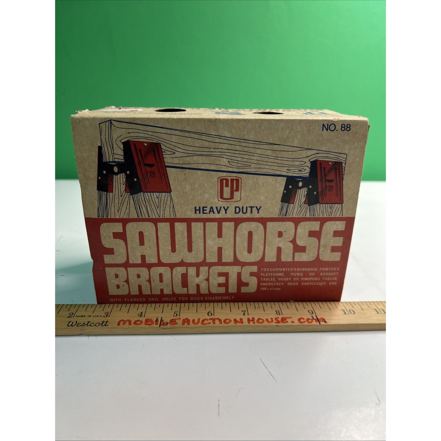 Vintage Crawford Products Sawhorse Brackets Metal Model No. 88 (1 Pair) USA