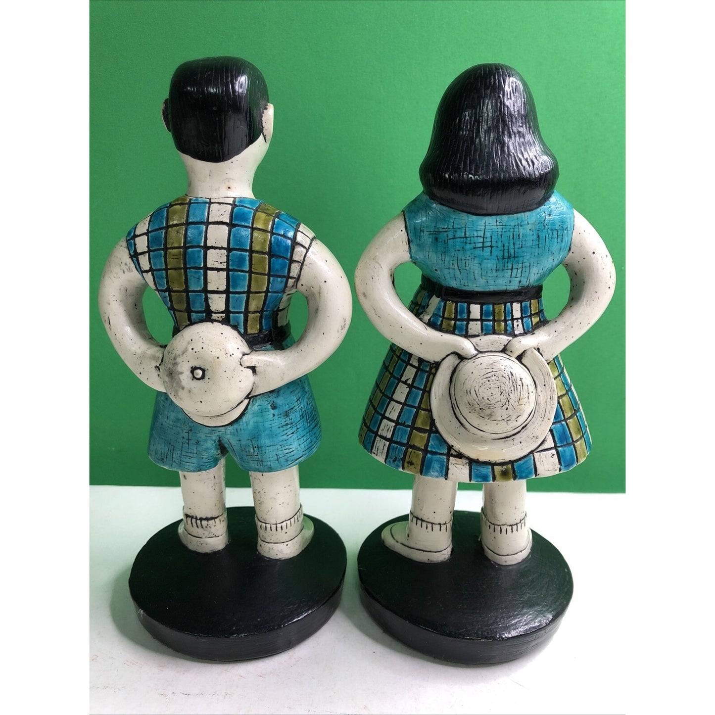 Rare Pair MIDCENTURY SYLVIA HOOD ORIGINAL FIGURINES Idyllic Family Boy & Girl