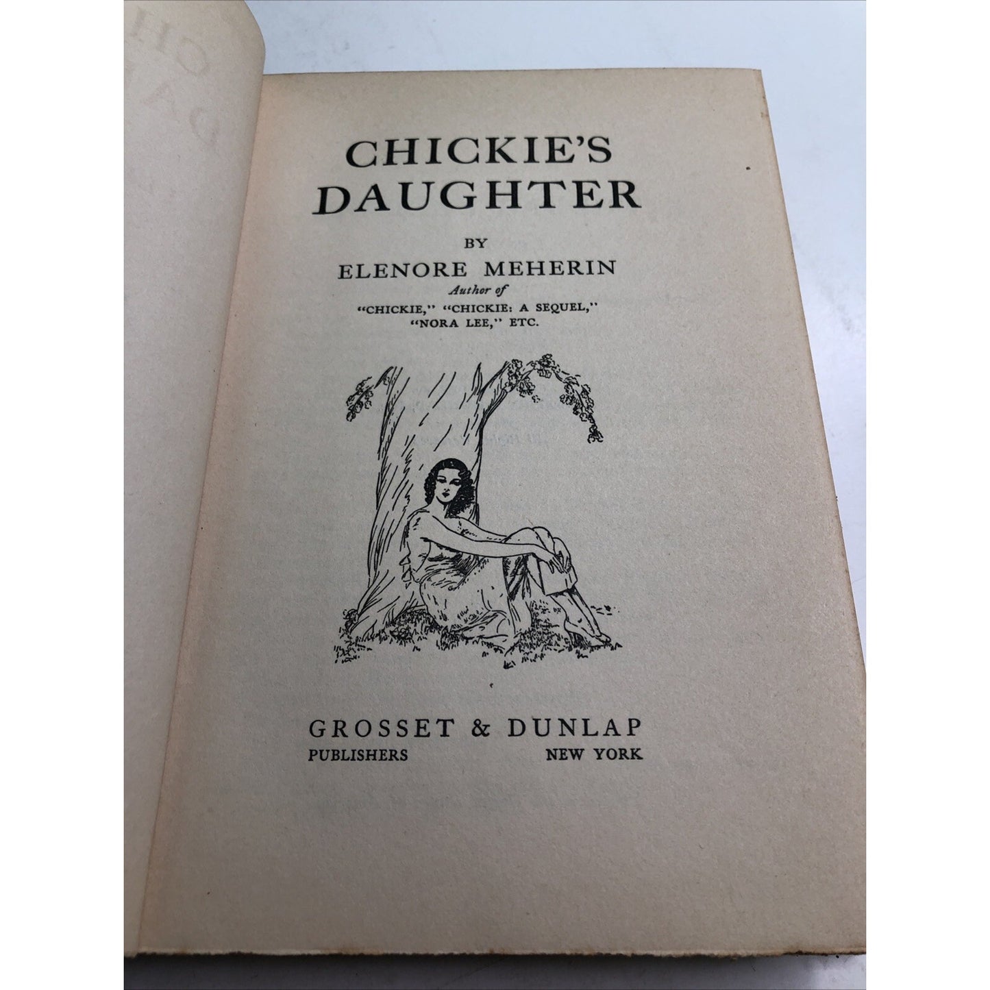 Chickie's Daughter by Elenore Meherin 1934 Romance Novel Hardcover Dust Jacket