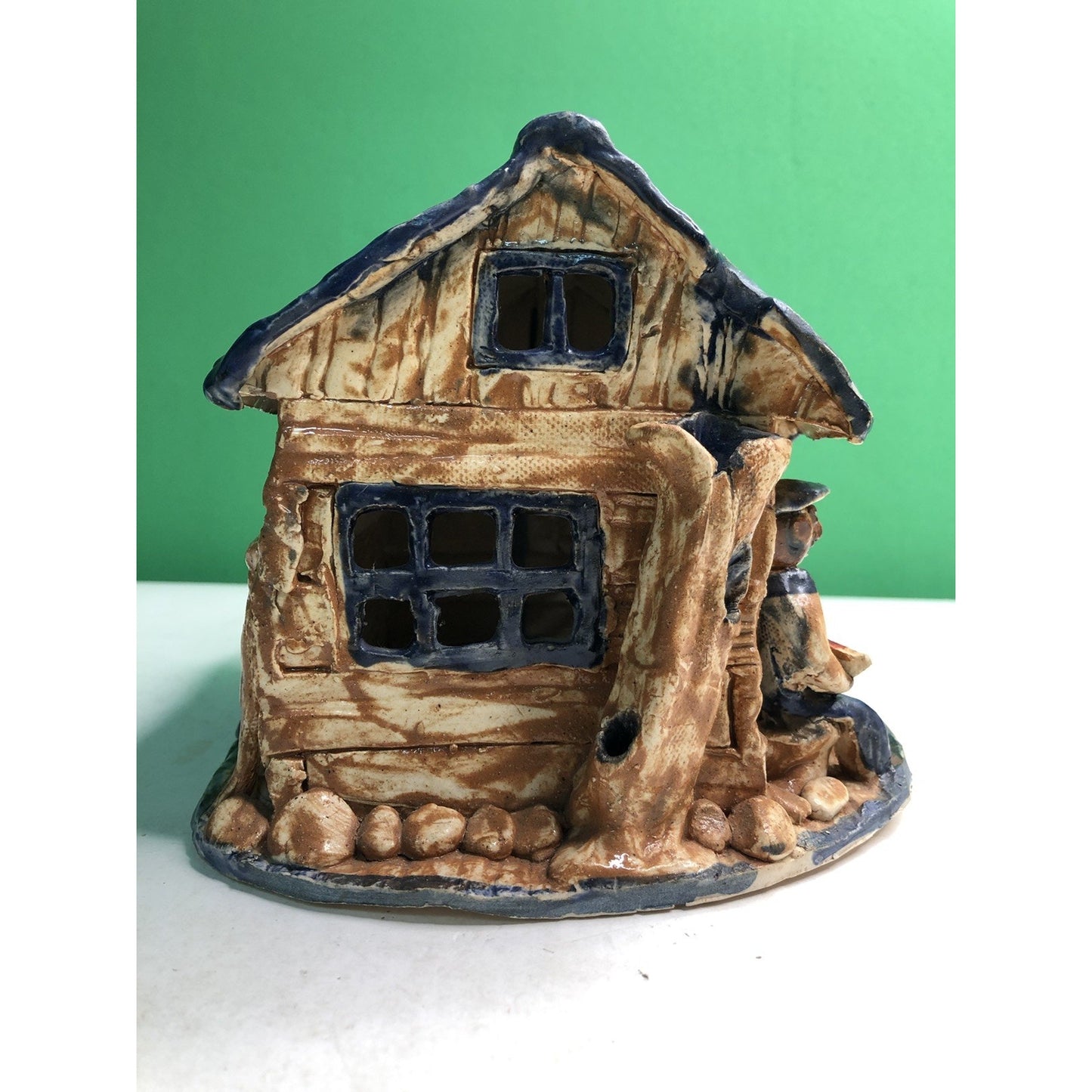 BENNETT POTTERY Sharecropper’s Shack Sculpture Fairhope Alabama Artist 1987