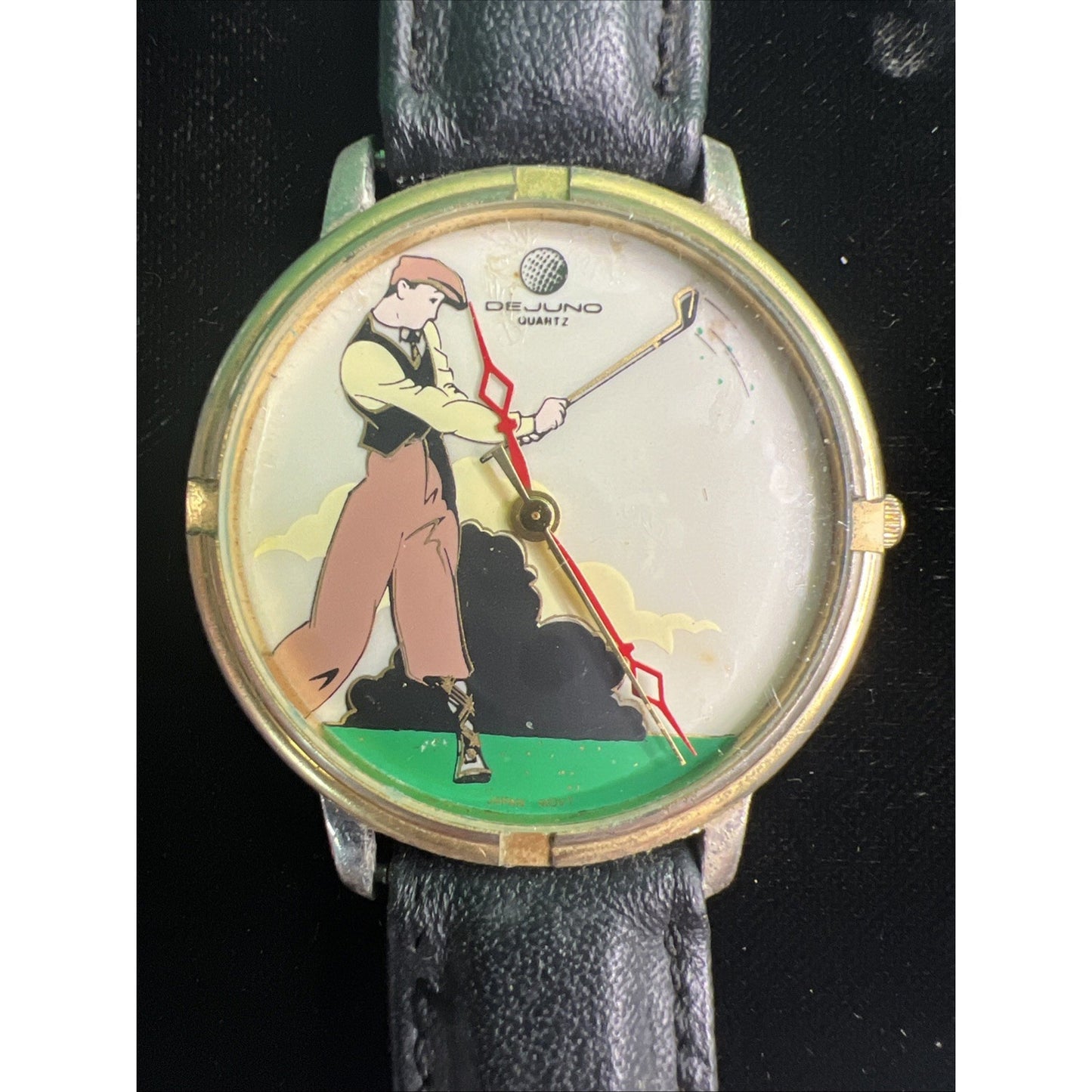 Pair Lot Of 2 DeJuno Quartz Golf Watches Not Working/Needs Battery? Male Female