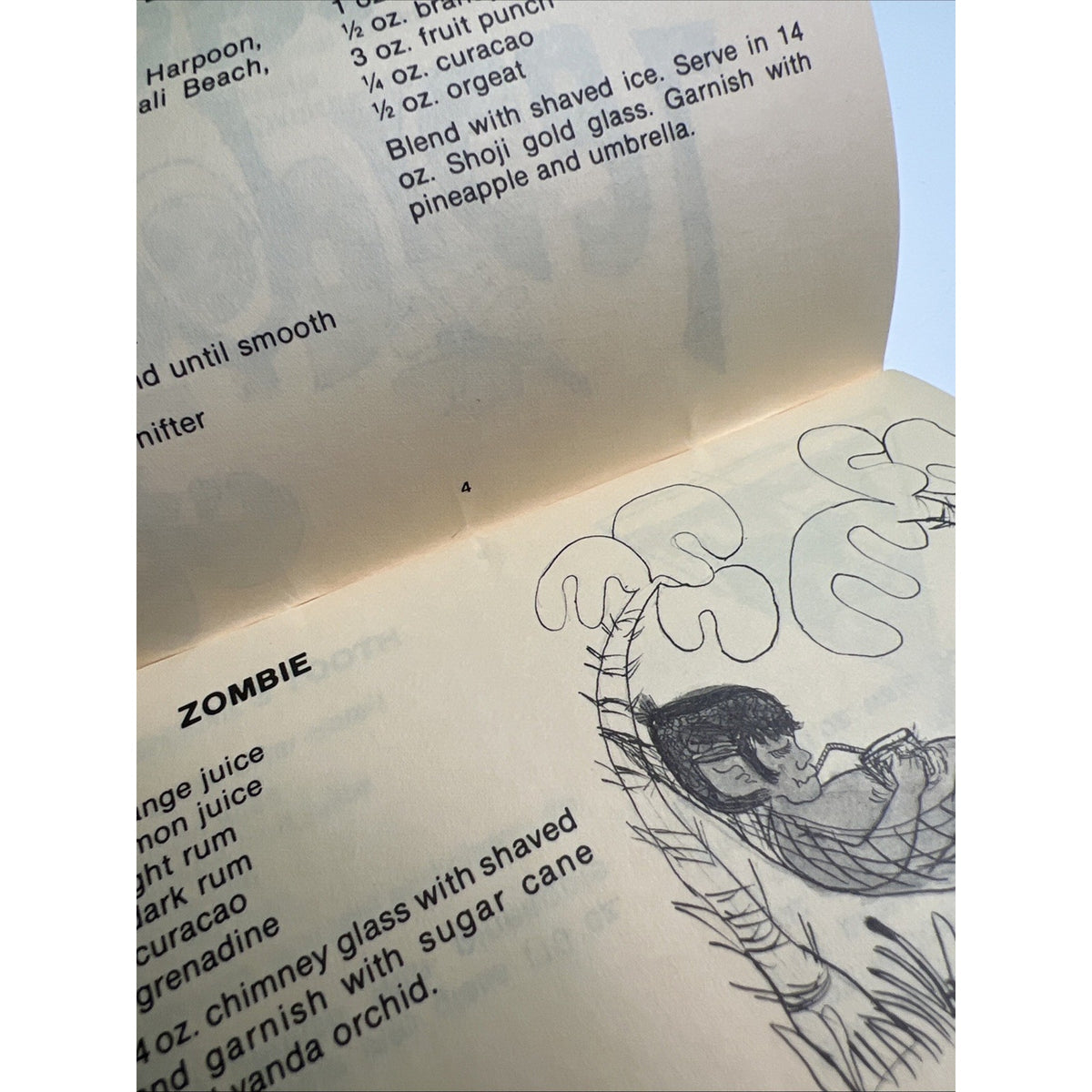 1972 Come Curl Up in Bottle With Me Hawaiian Tiki Cocktail Dessert Recipe Book